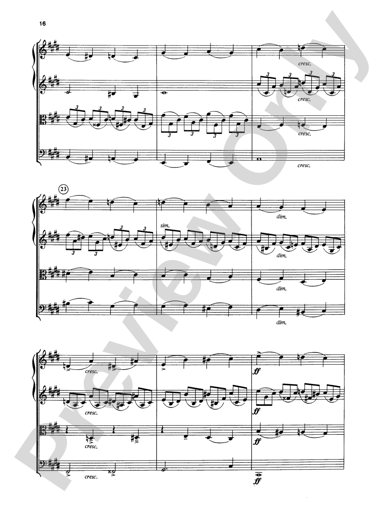 Great Classical Themes: String Quartet Full Score & Parts