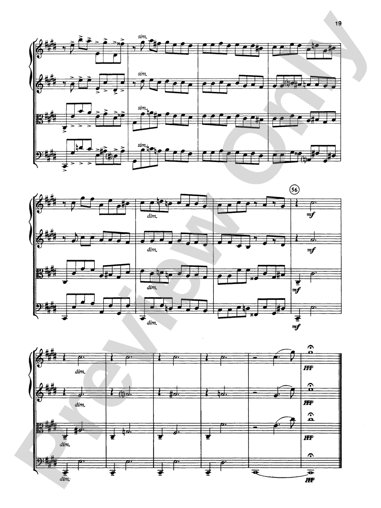 Great Classical Themes: String Quartet Full Score & Parts
