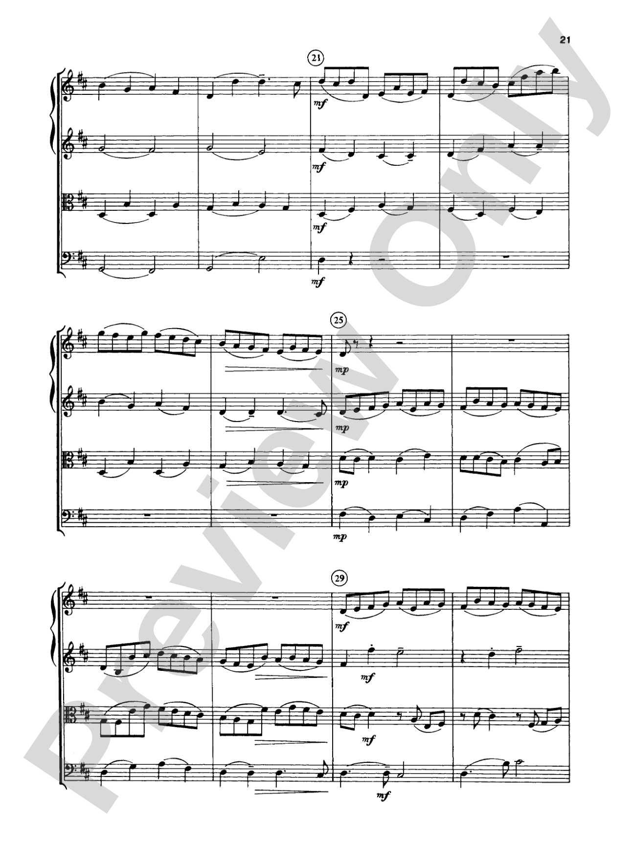 Great Classical Themes: String Quartet Full Score & Parts