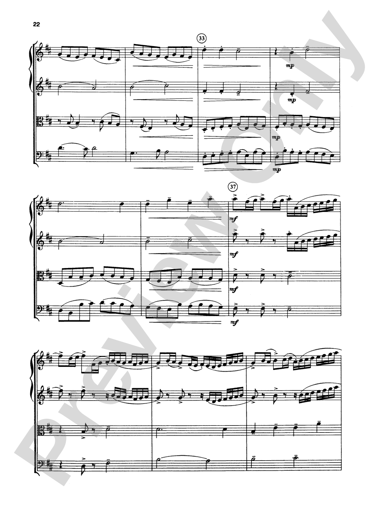 Great Classical Themes: String Quartet Full Score & Parts