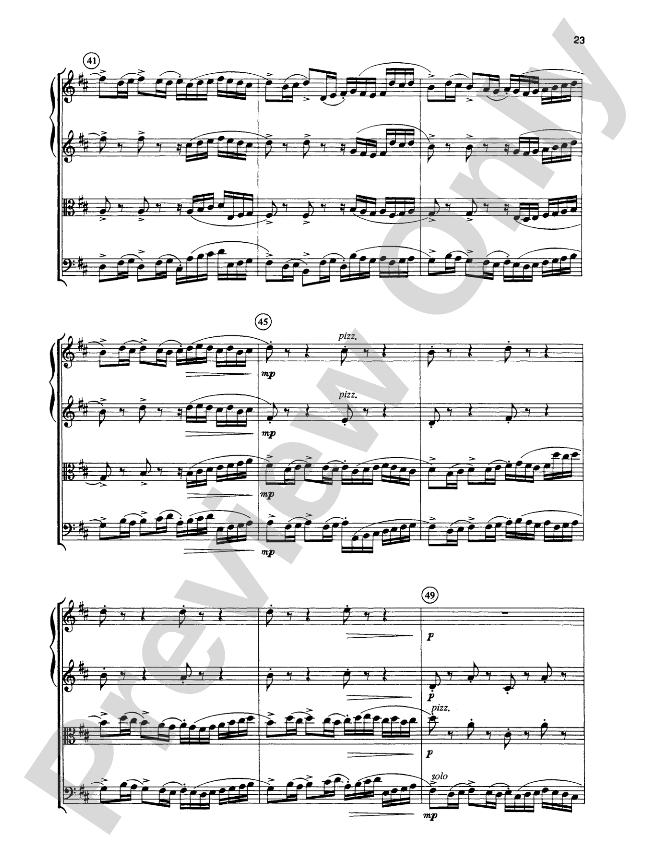 Great Classical Themes: String Quartet Full Score & Parts