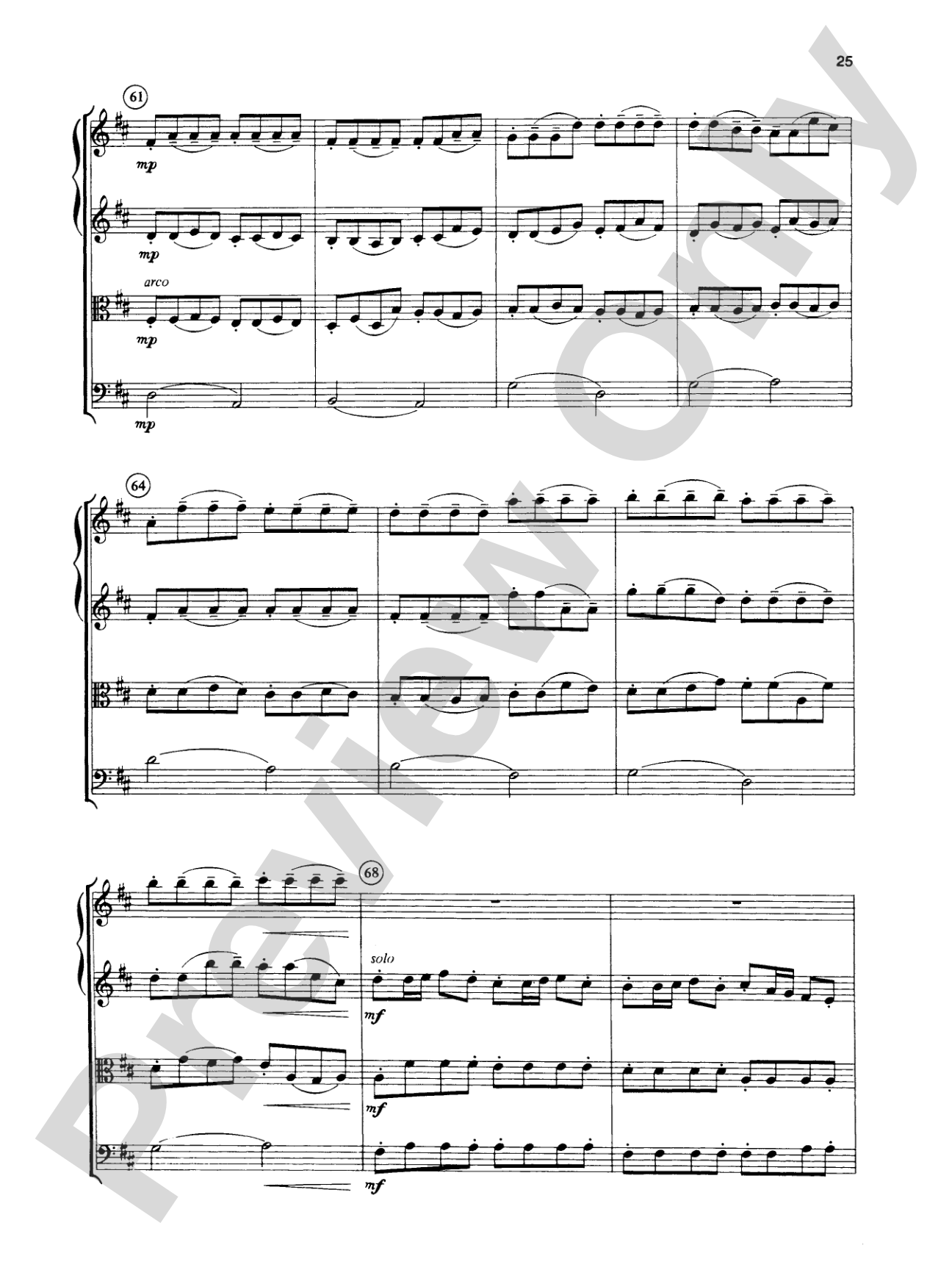 Great Classical Themes: String Quartet Full Score & Parts