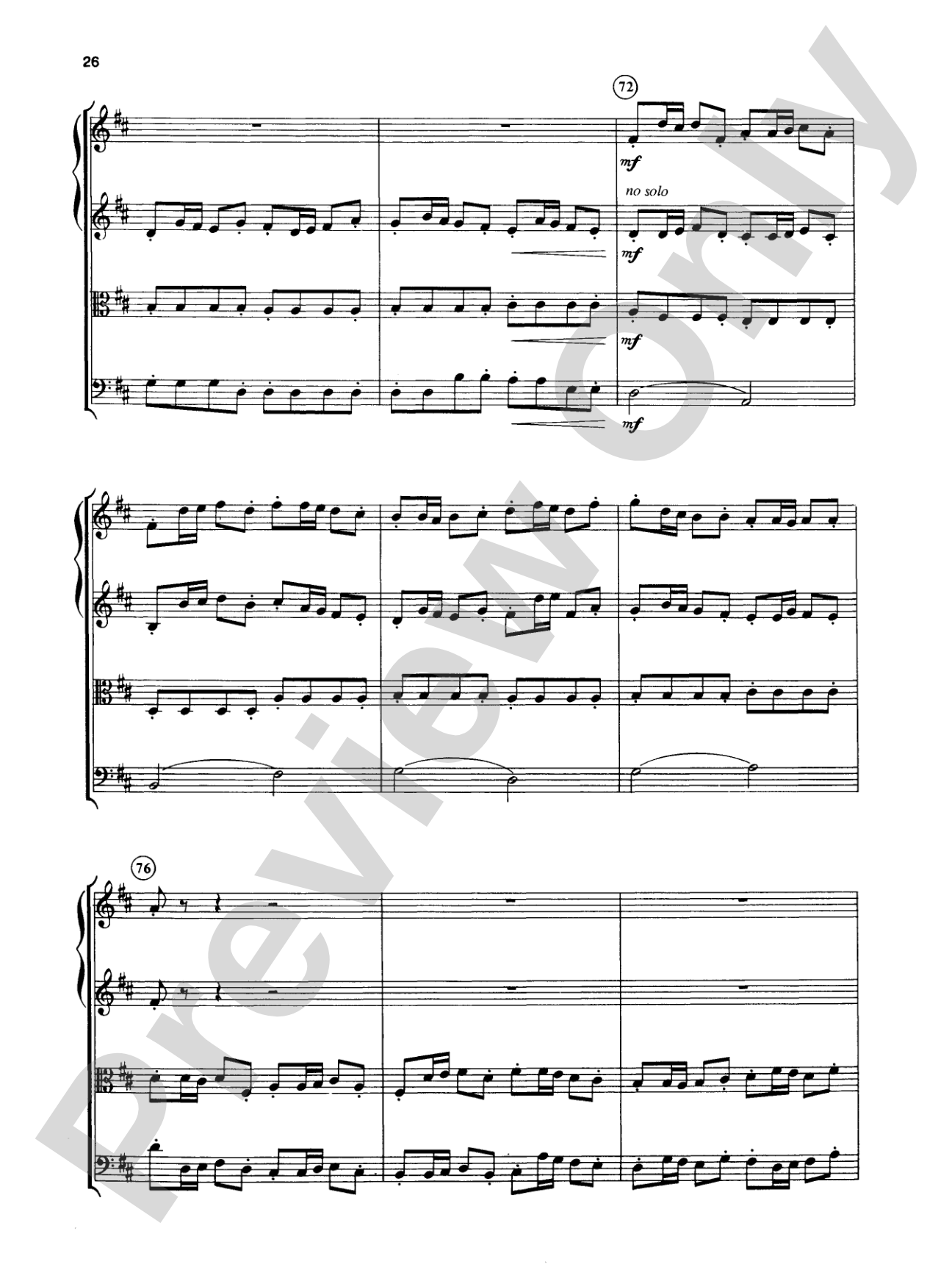 Great Classical Themes: String Quartet Full Score & Parts