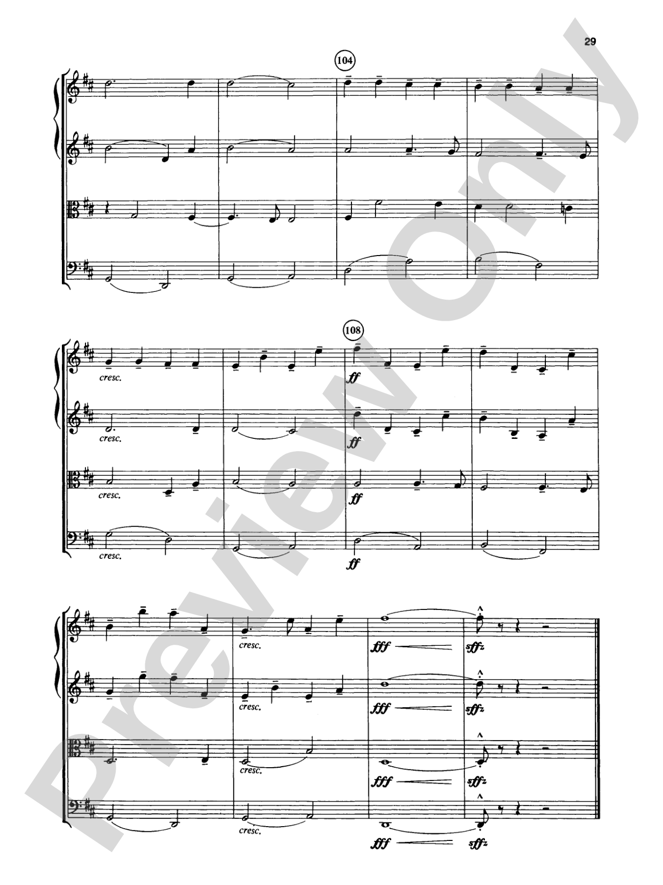 Great Classical Themes: String Quartet Full Score & Parts