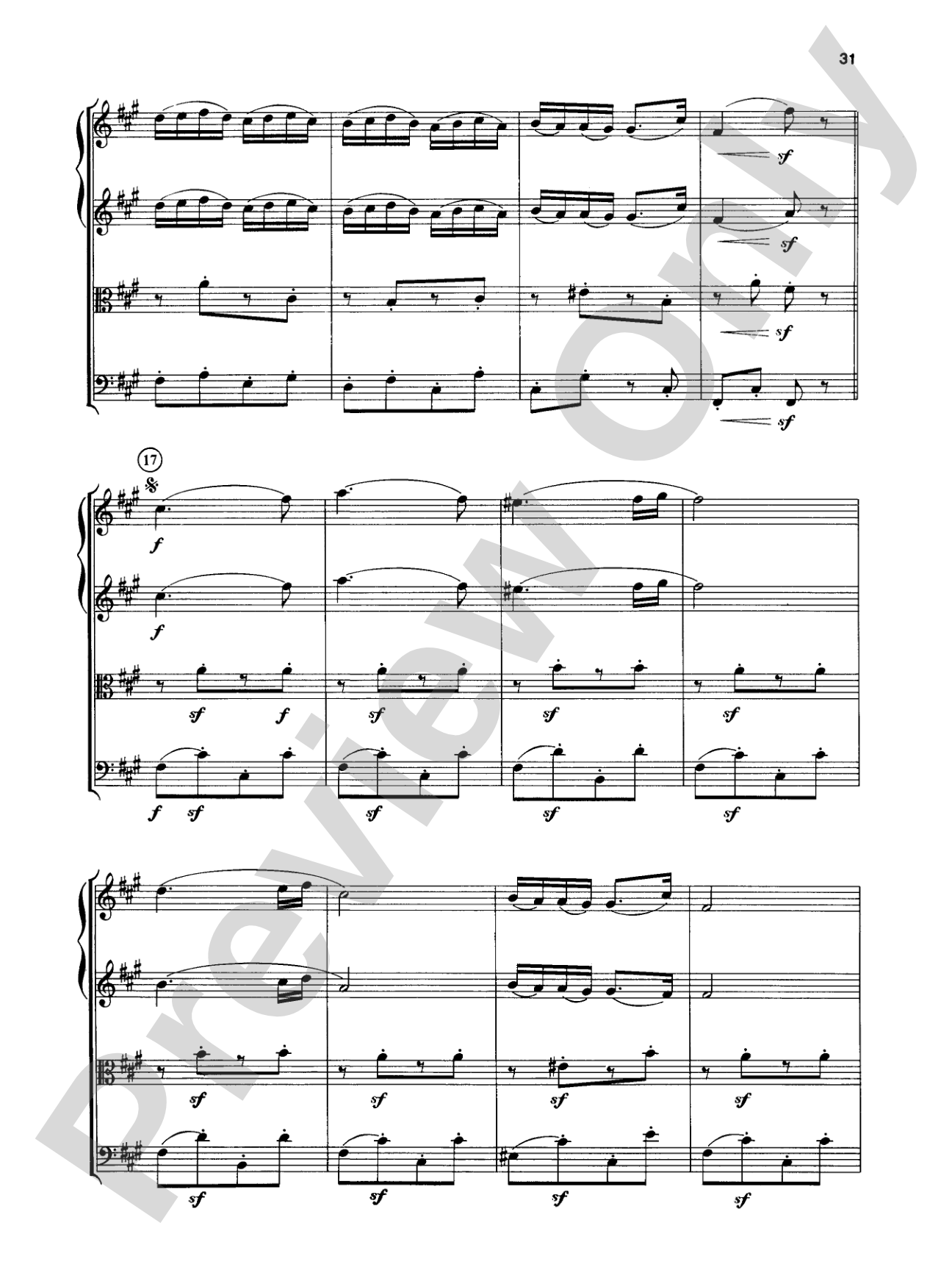 Great Classical Themes: String Quartet Full Score & Parts