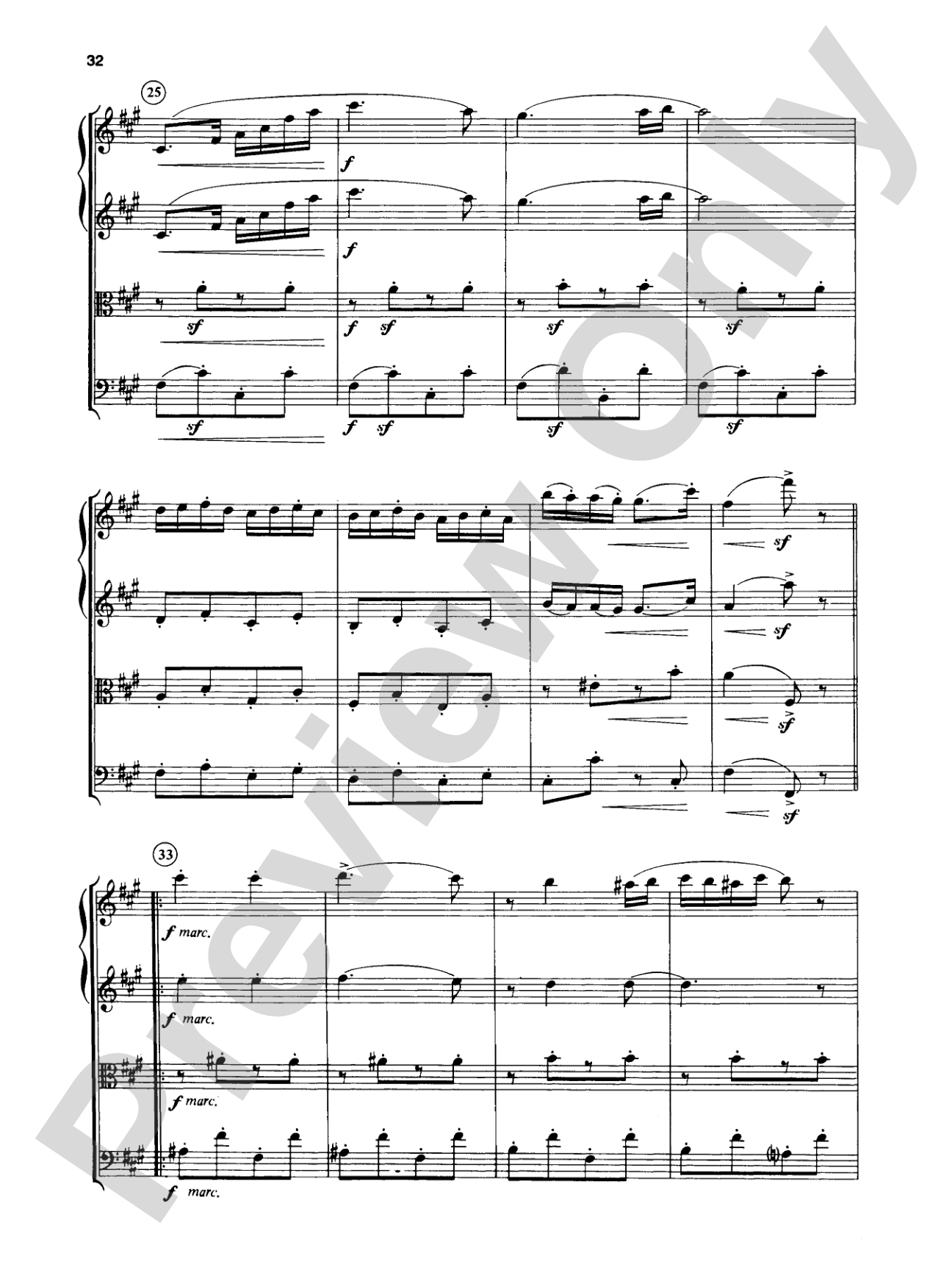 Great Classical Themes: String Quartet Full Score & Parts