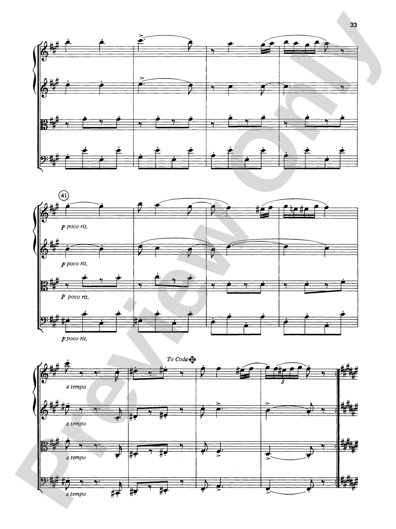 Great Classical Themes: String Quartet Full Score & Parts
