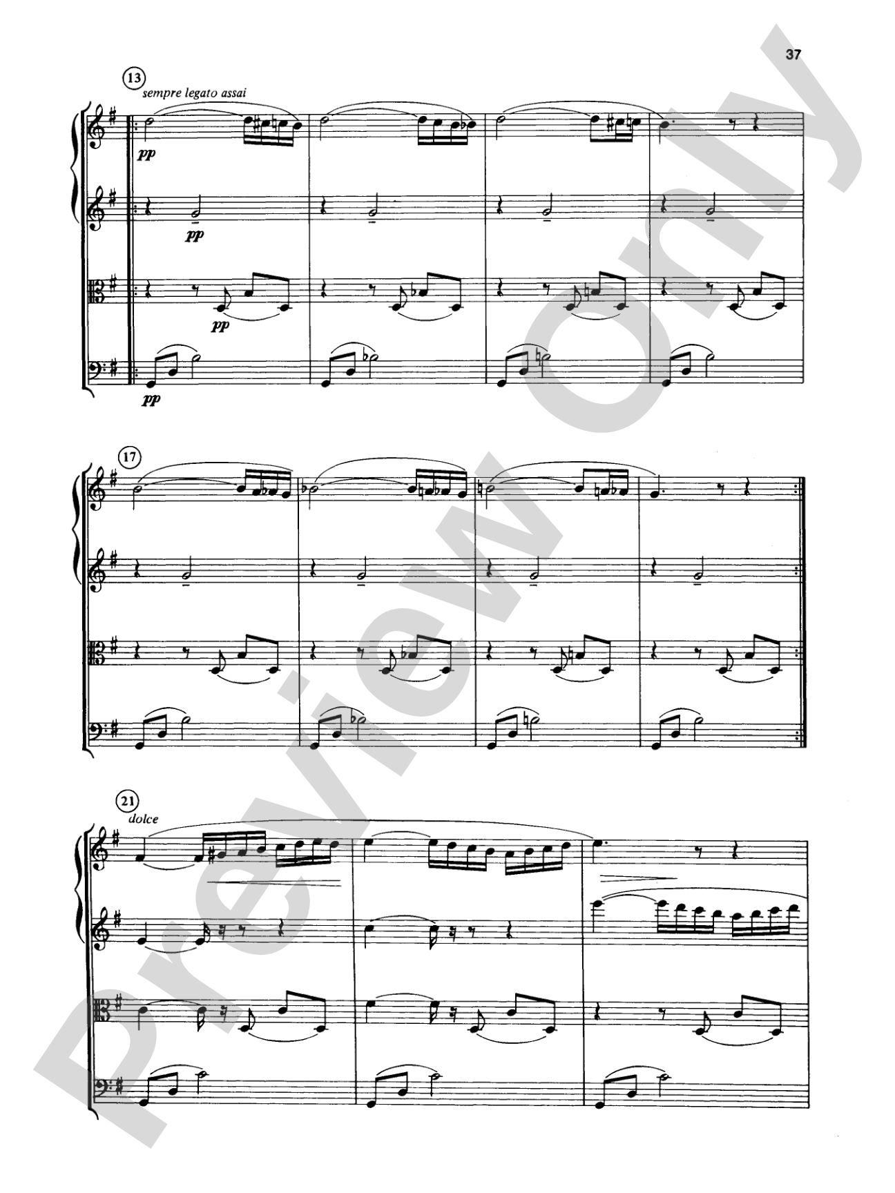 Great Classical Themes: String Quartet Full Score & Parts