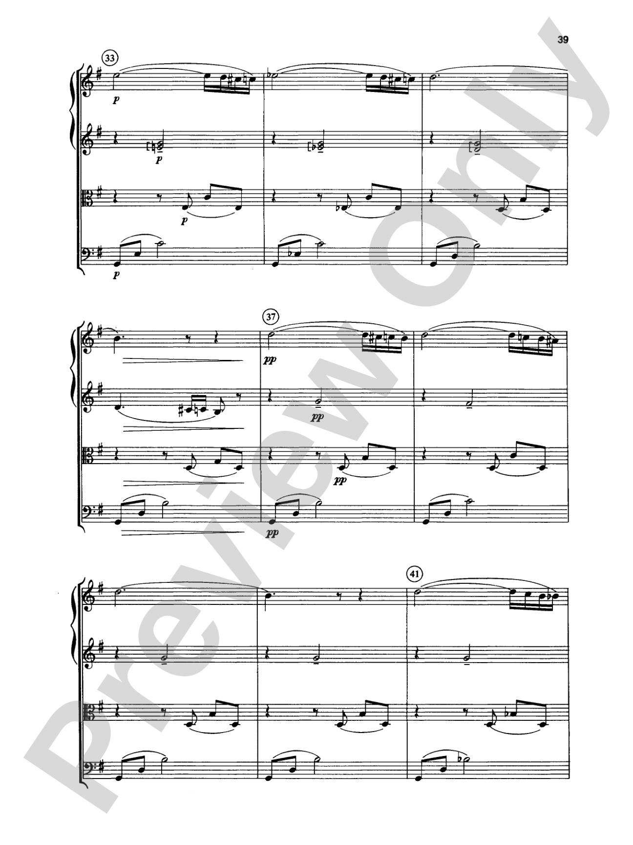 Great Classical Themes: String Quartet Full Score & Parts