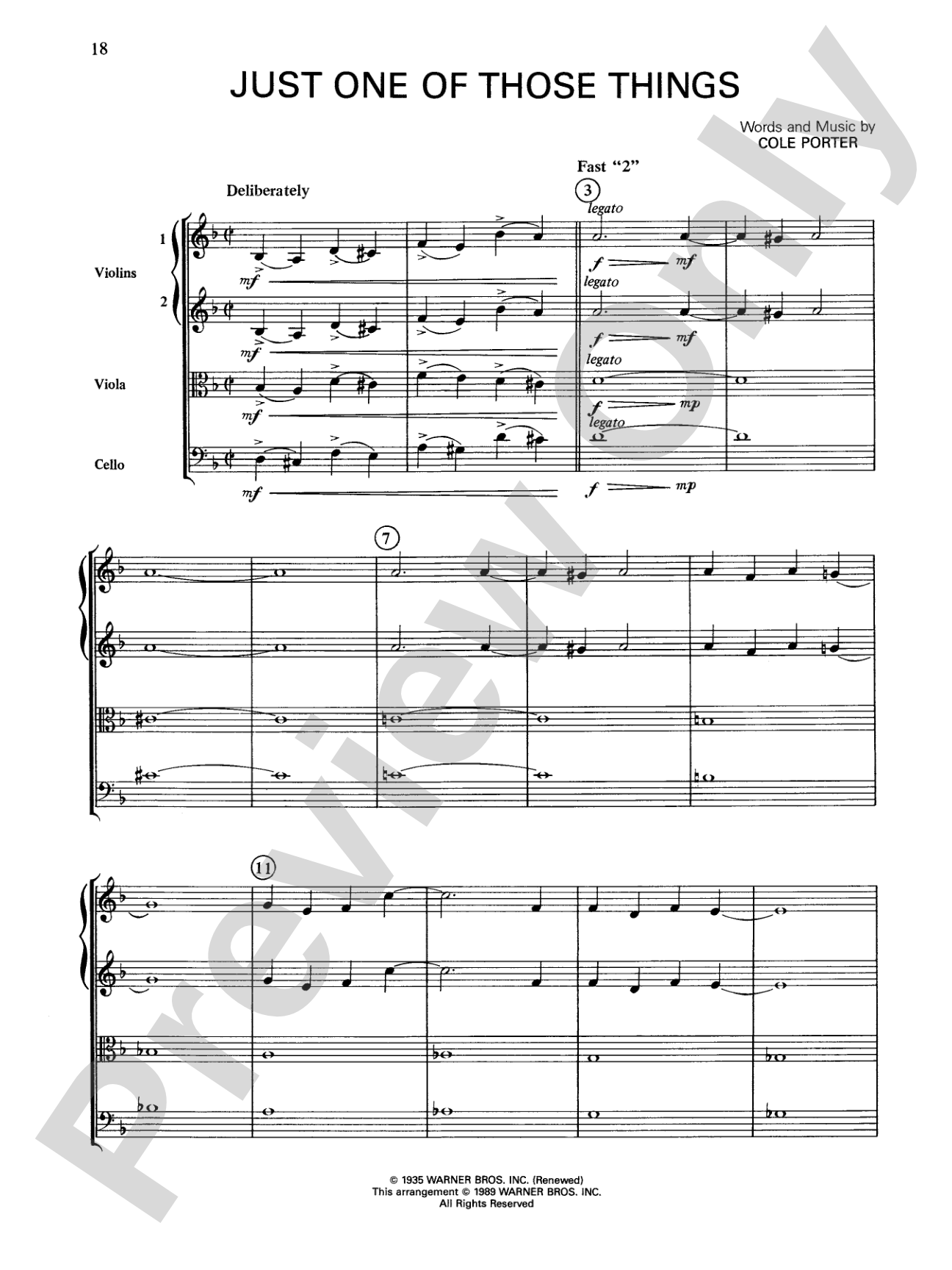 Cole Porter (Classic String Quartets): String Quartet
