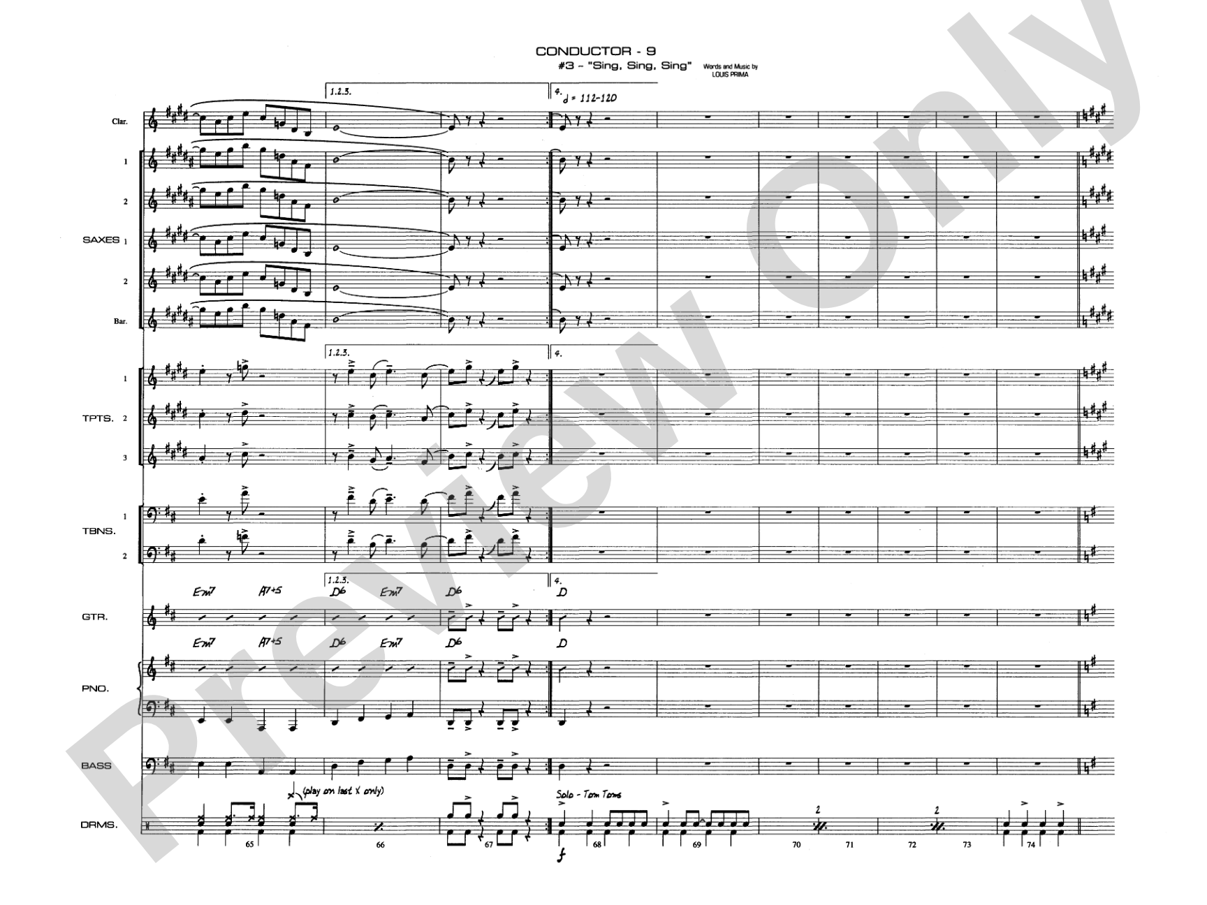 A Salute to Benny Goodman: Jazz Ensemble Conductor Score & Parts