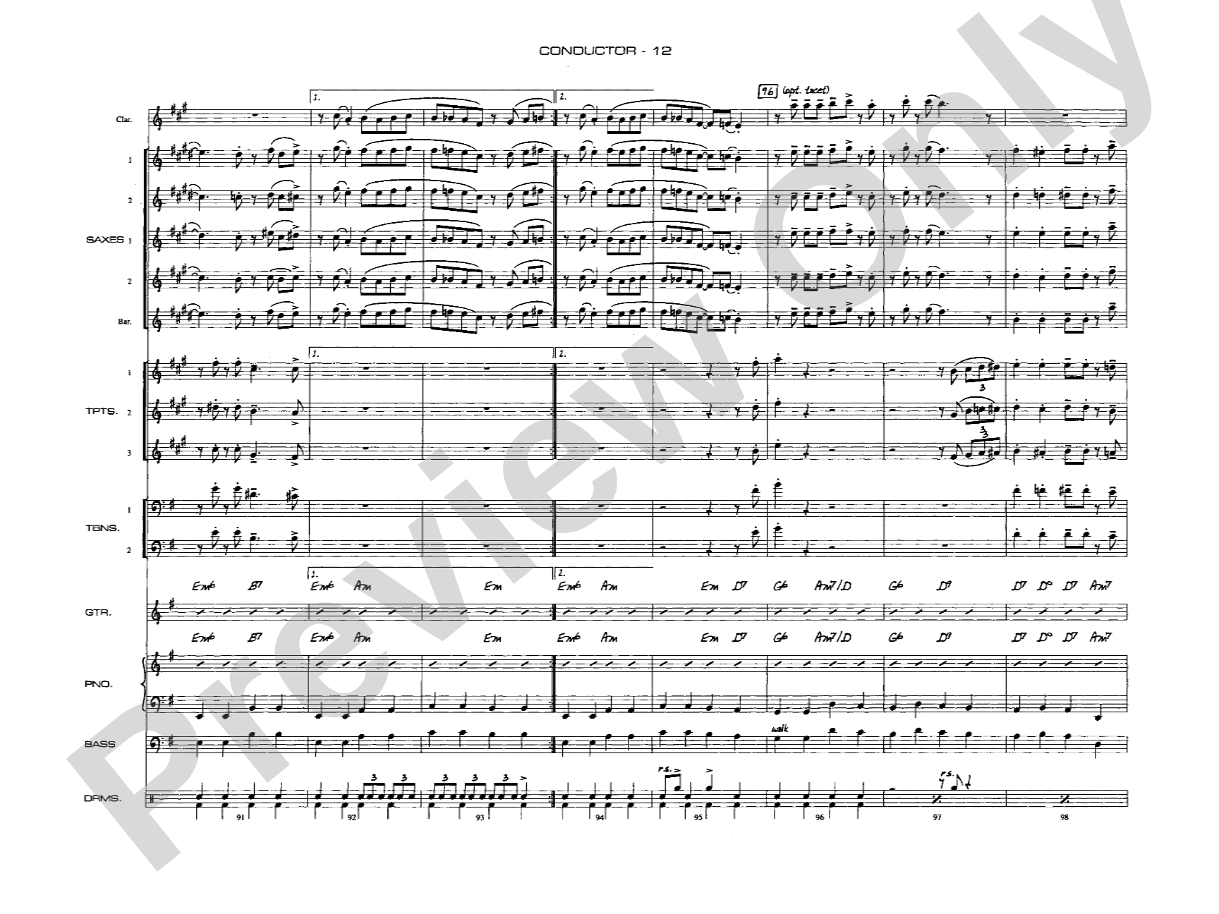 A Salute to Benny Goodman: Jazz Ensemble Conductor Score & Parts