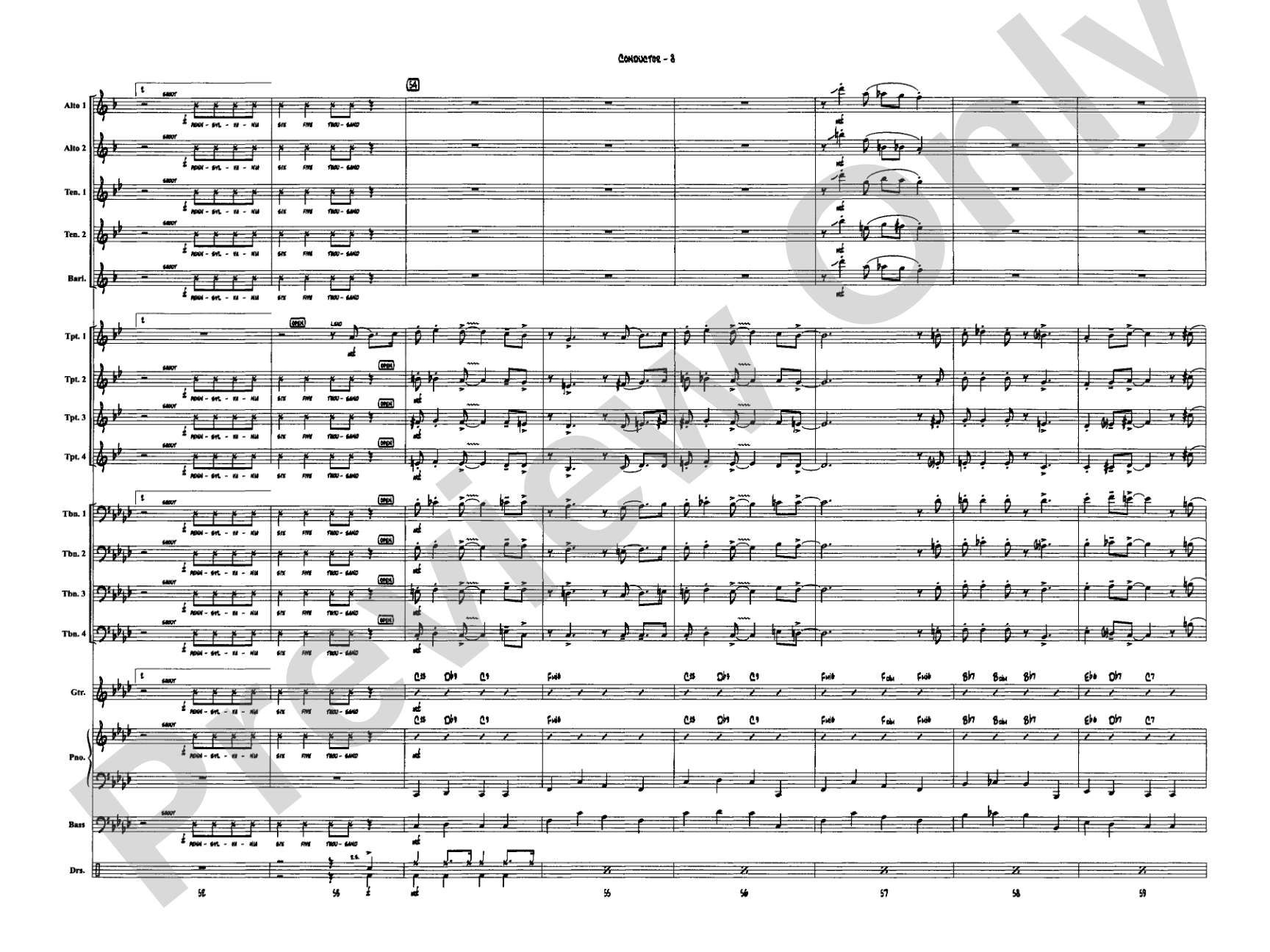 A Salute to Glenn Miller: Jazz Ensemble Conductor Score & Parts