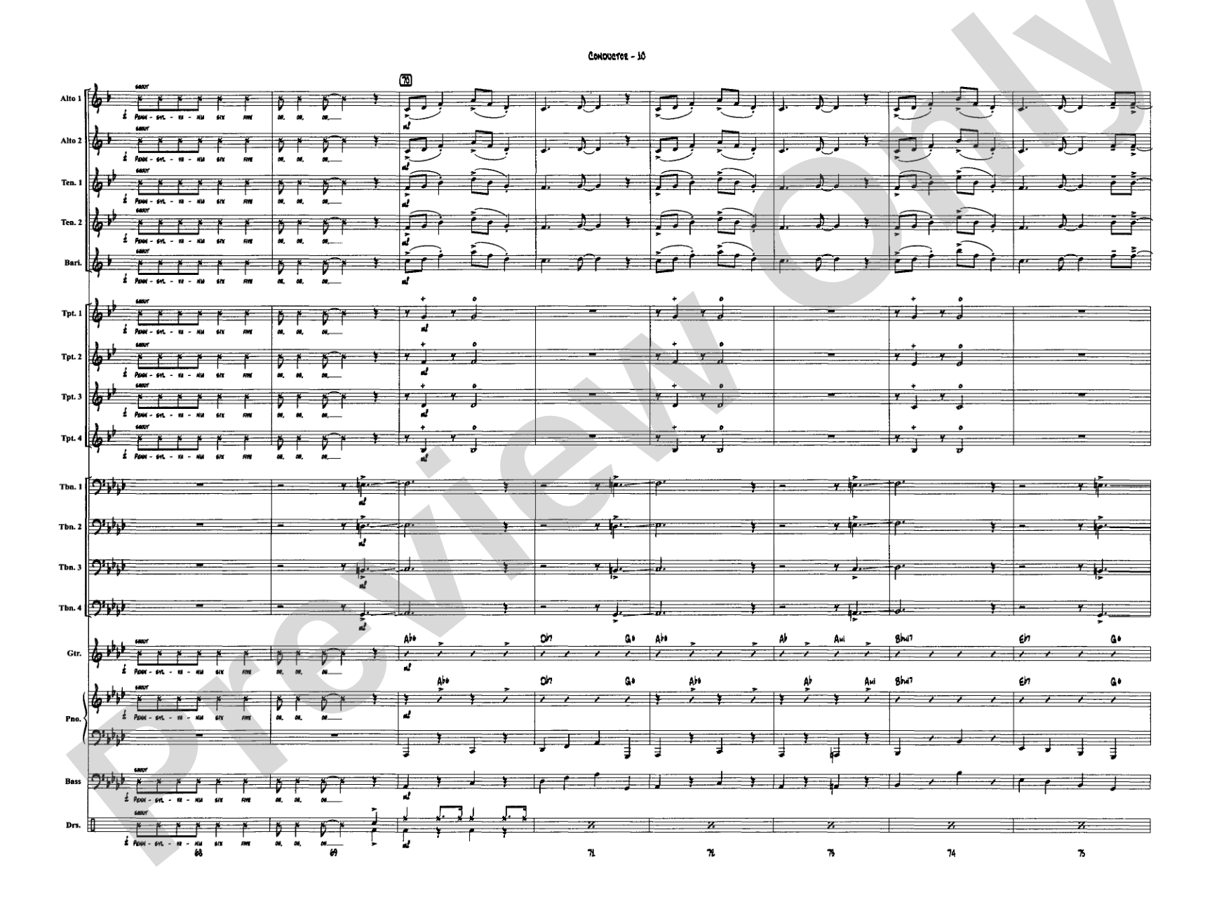 A Salute to Glenn Miller: Jazz Ensemble Conductor Score & Parts