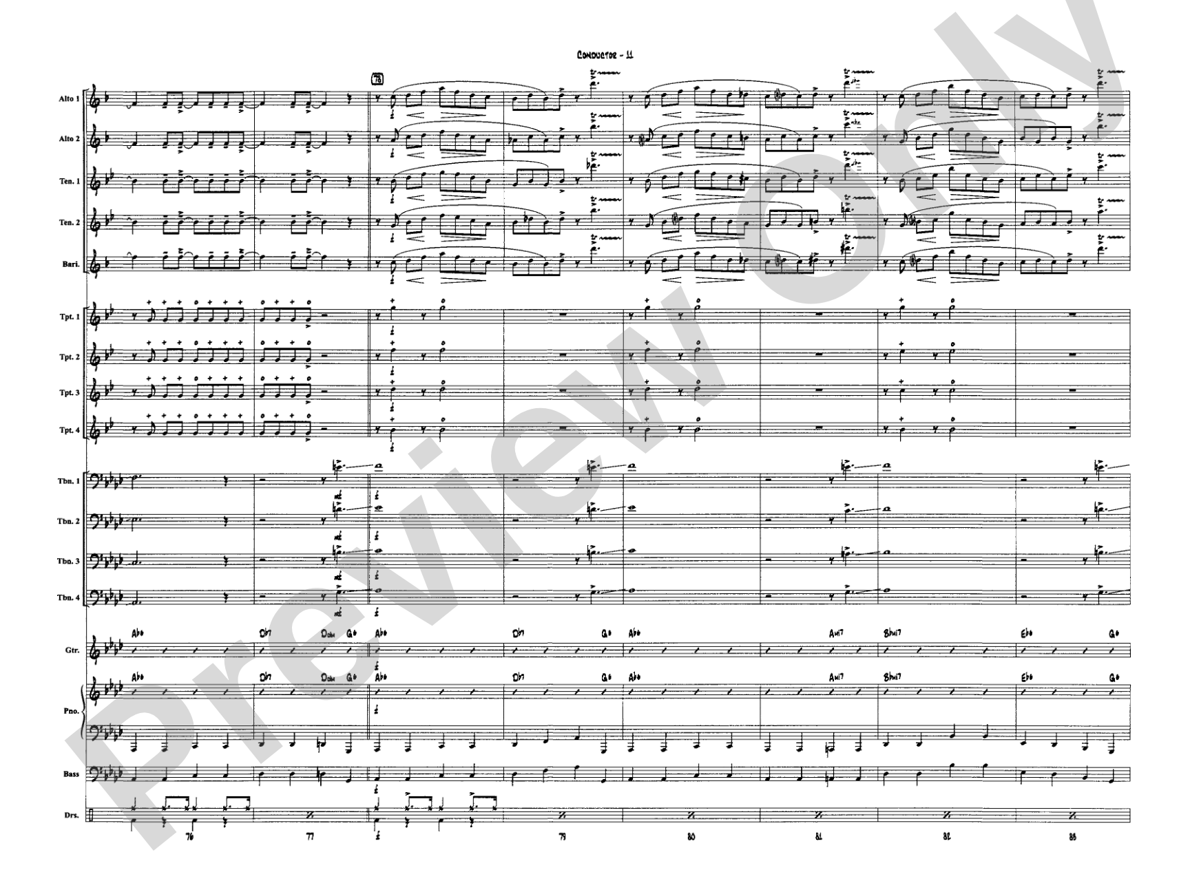 A Salute to Glenn Miller: Jazz Ensemble Conductor Score & Parts