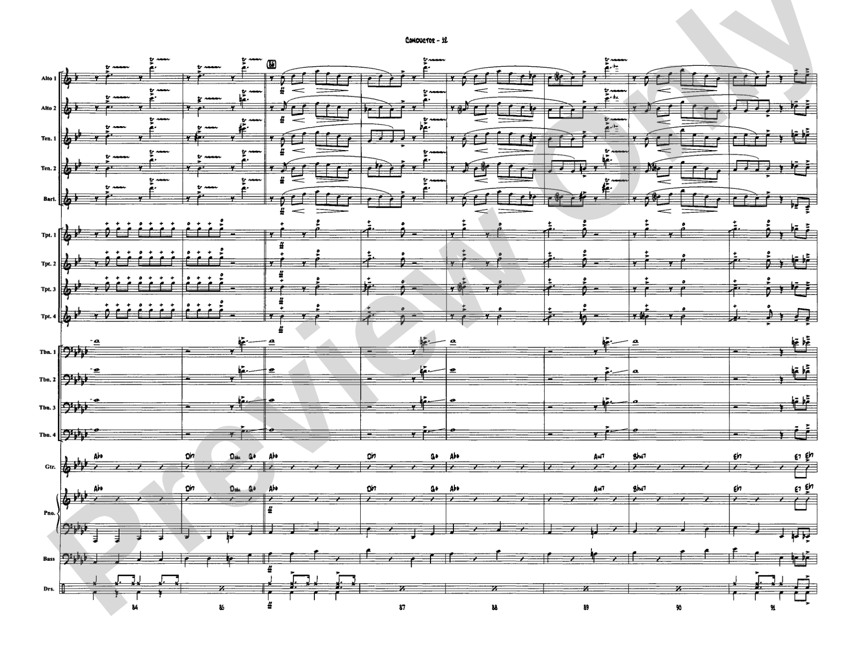 A Salute to Glenn Miller: Jazz Ensemble Conductor Score & Parts