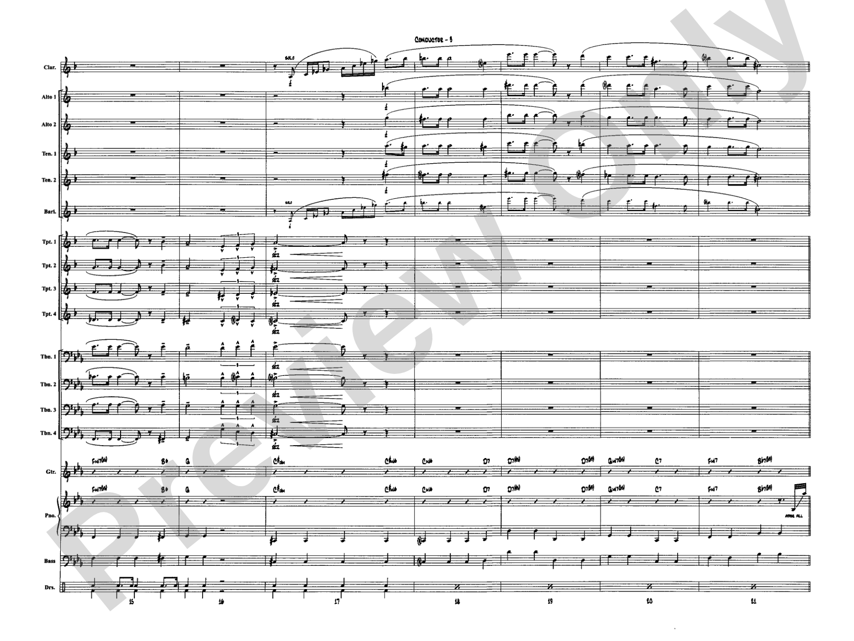 A Salute to Glenn Miller: Jazz Ensemble Conductor Score & Parts