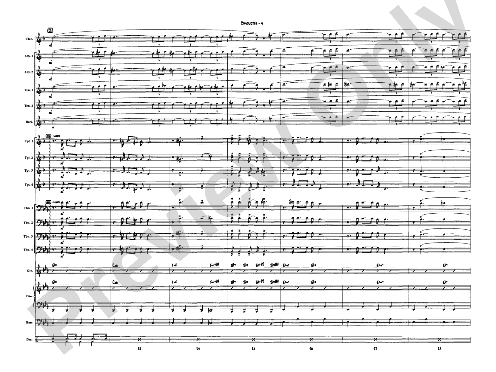 A Salute to Glenn Miller: Jazz Ensemble Conductor Score & Parts