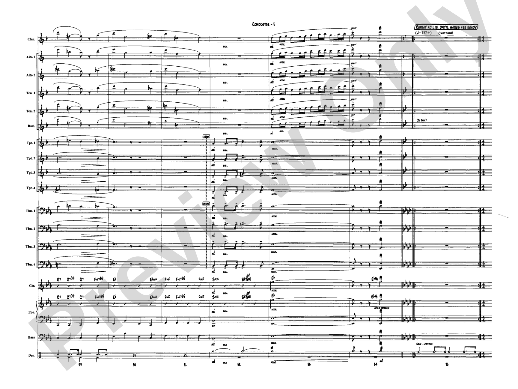 A Salute to Glenn Miller: Jazz Ensemble Conductor Score & Parts