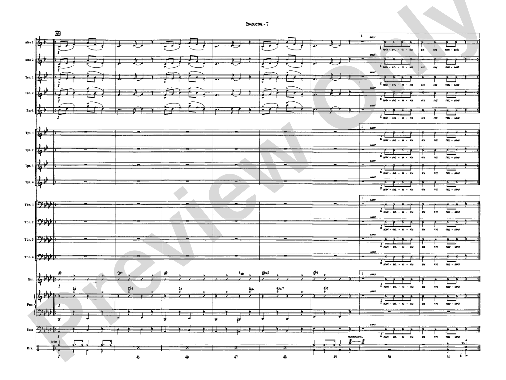 A Salute to Glenn Miller: Jazz Ensemble Conductor Score & Parts