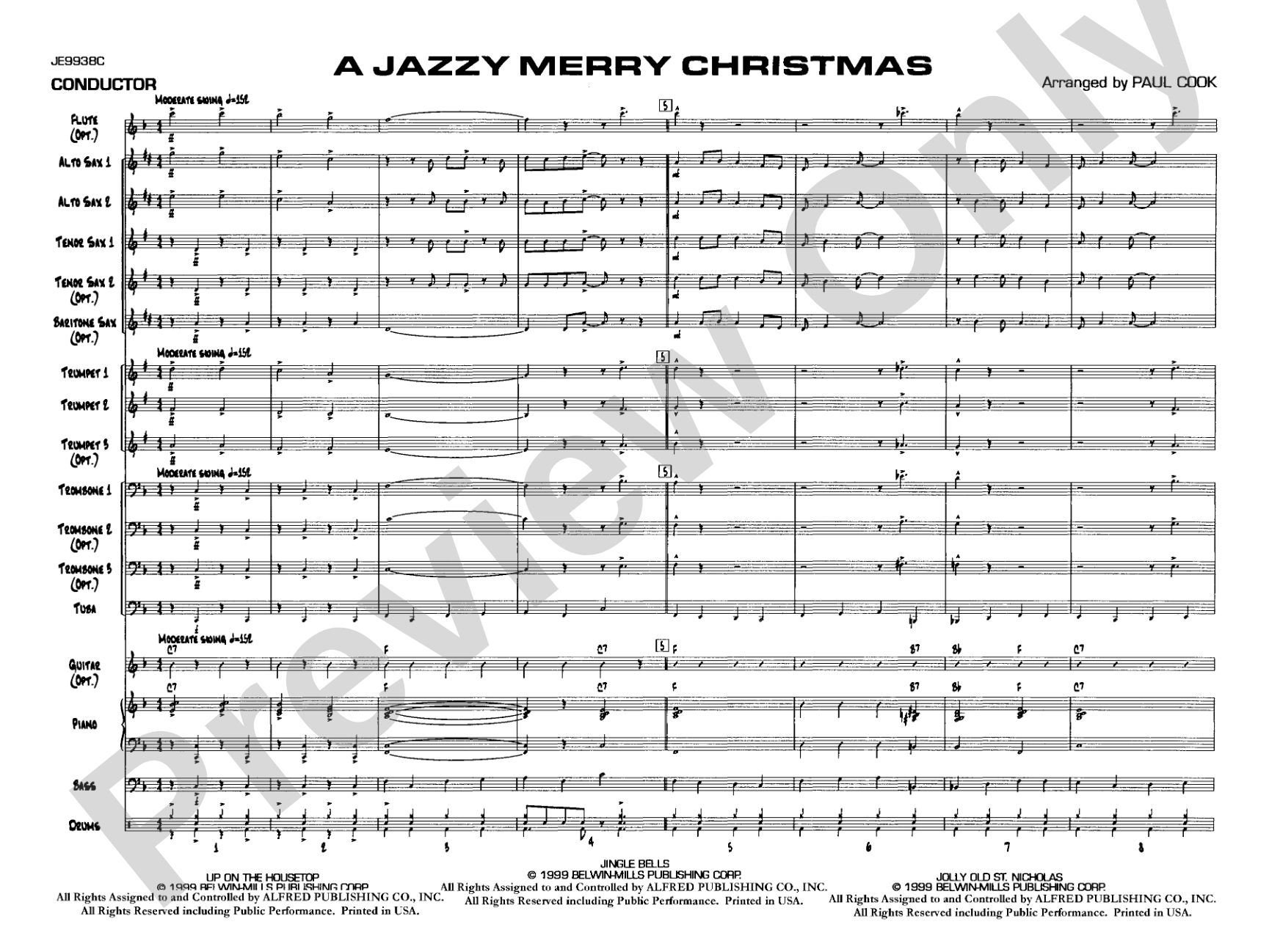 Jazzy Merry Christmas: Score