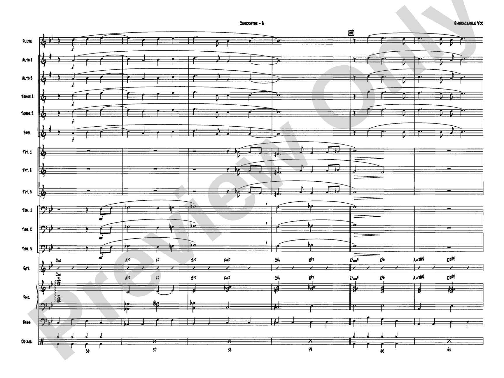 Embraceable You: Jazz Ensemble Conductor Score & Parts