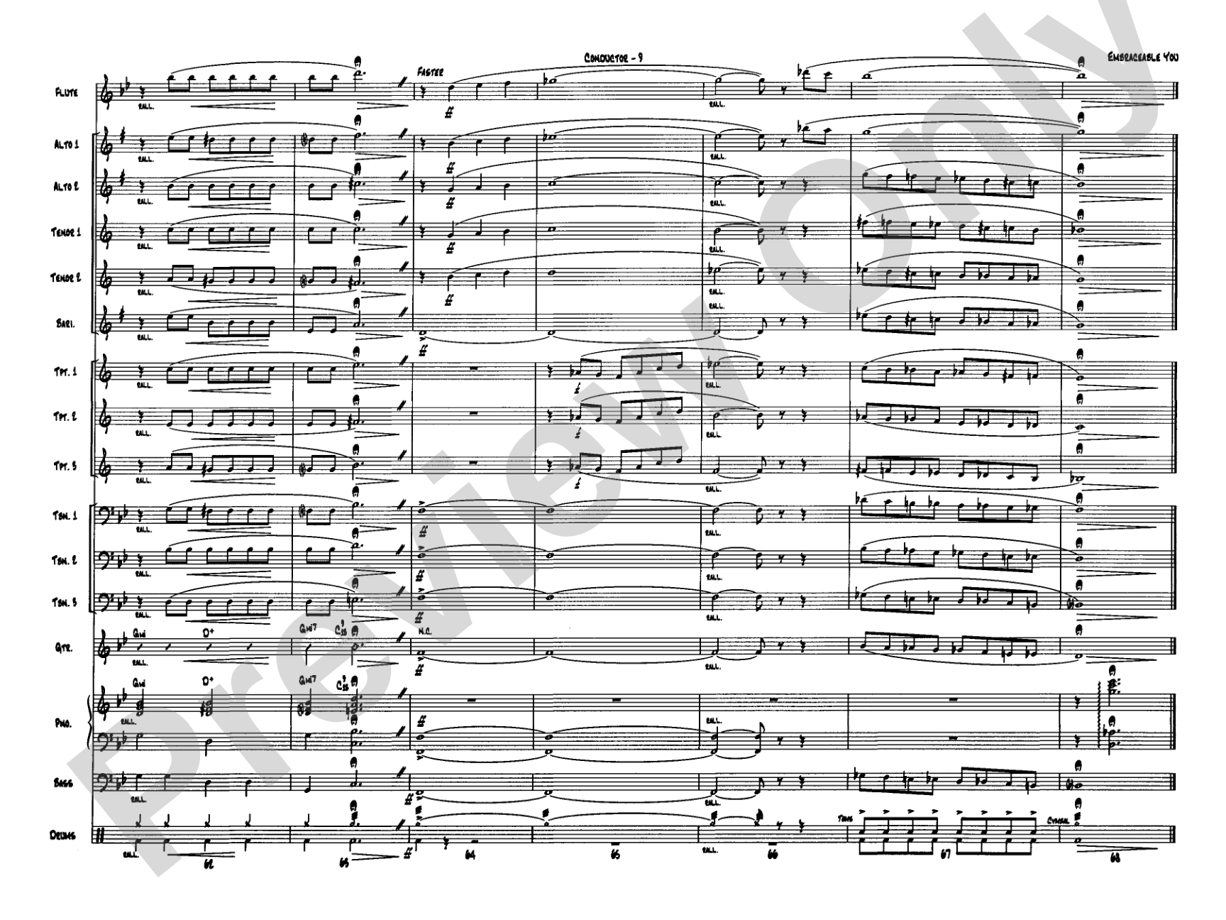 Embraceable You: Jazz Ensemble Conductor Score & Parts