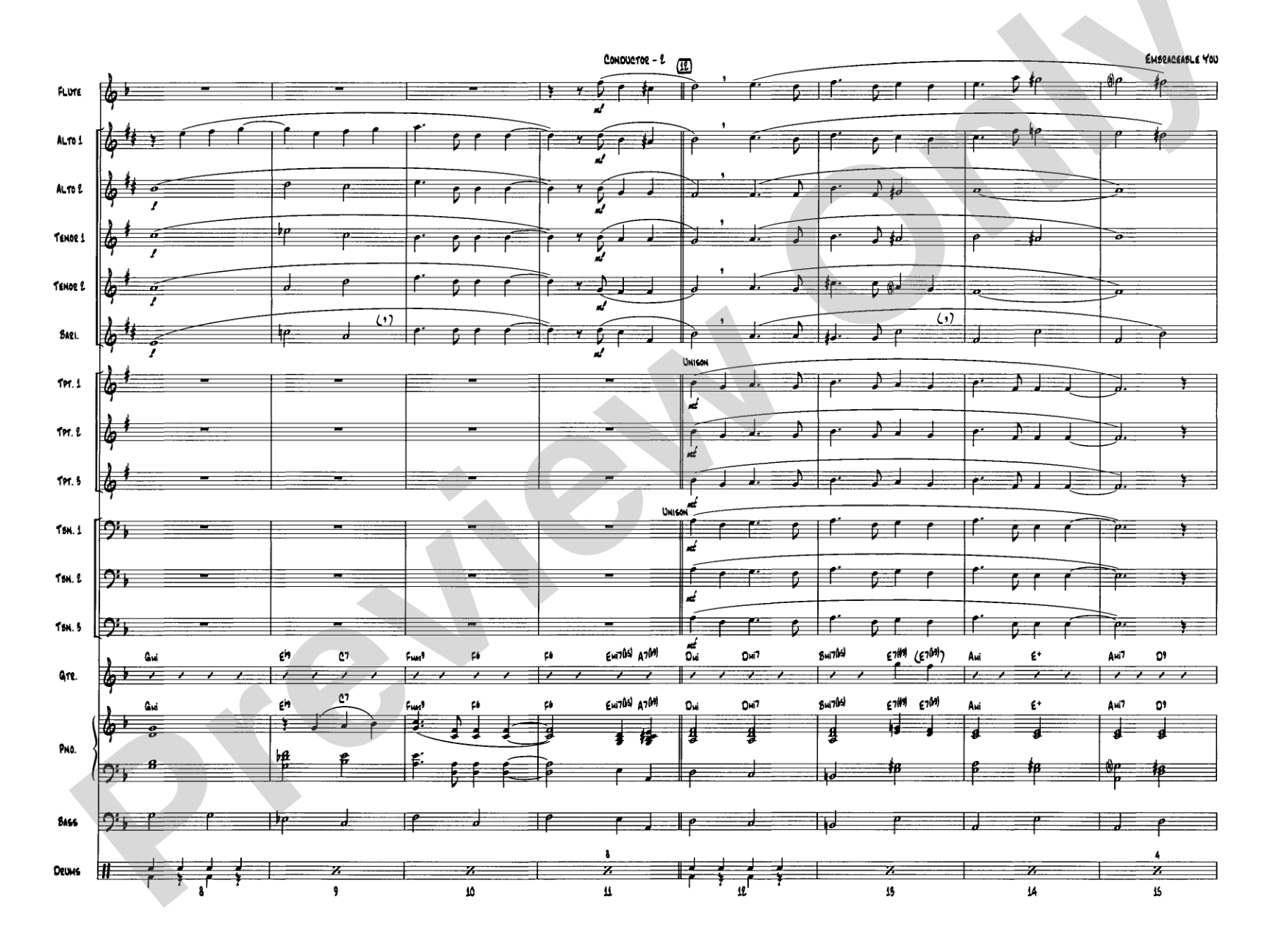 Embraceable You: Jazz Ensemble Conductor Score & Parts