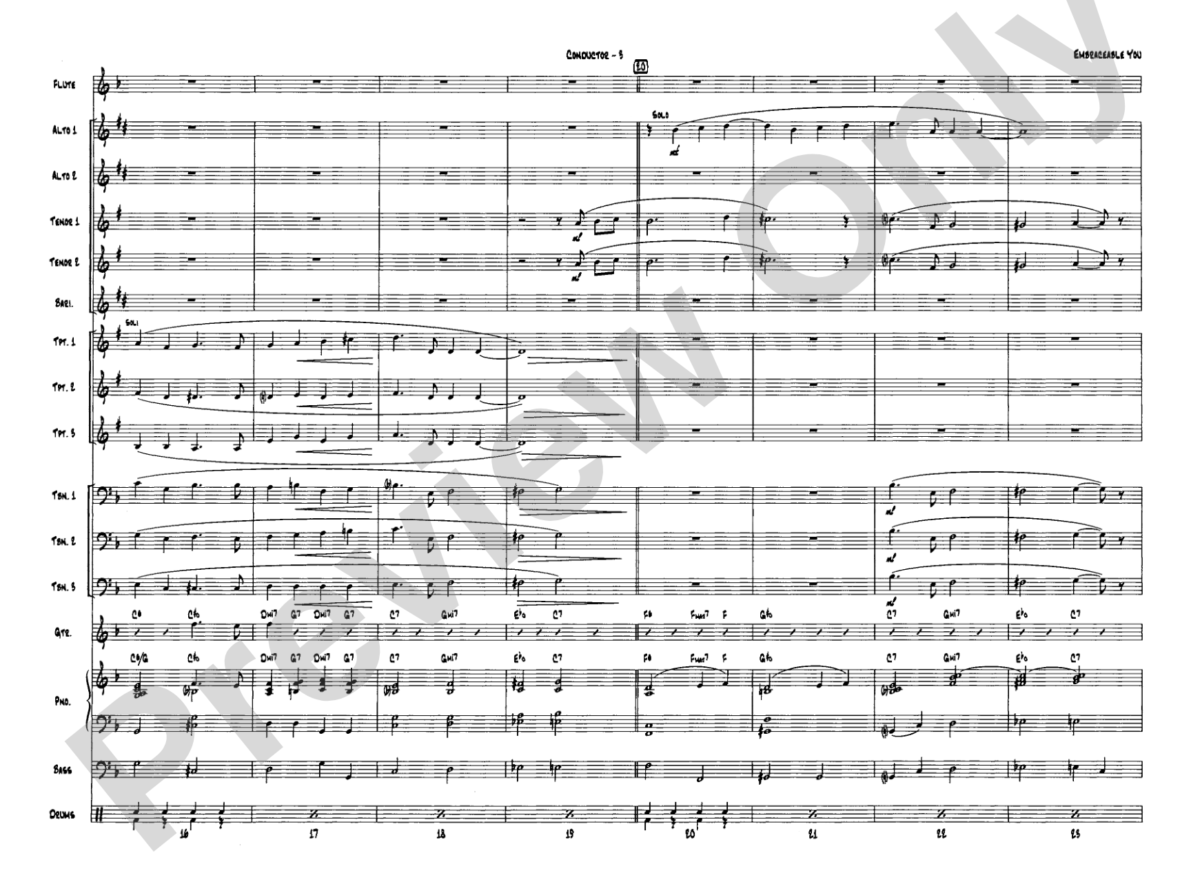 Embraceable You: Jazz Ensemble Conductor Score & Parts