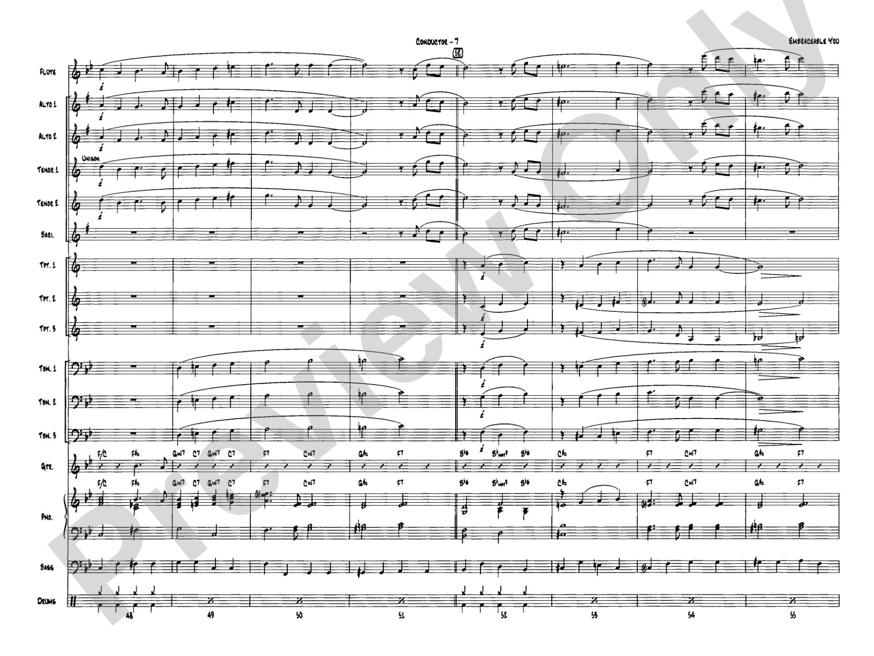 Embraceable You: Jazz Ensemble Conductor Score & Parts