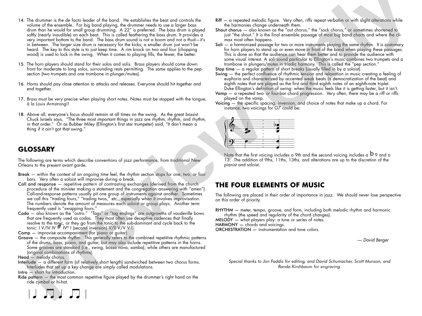 Main Stem: Jazz Ensemble Conductor Score & Parts