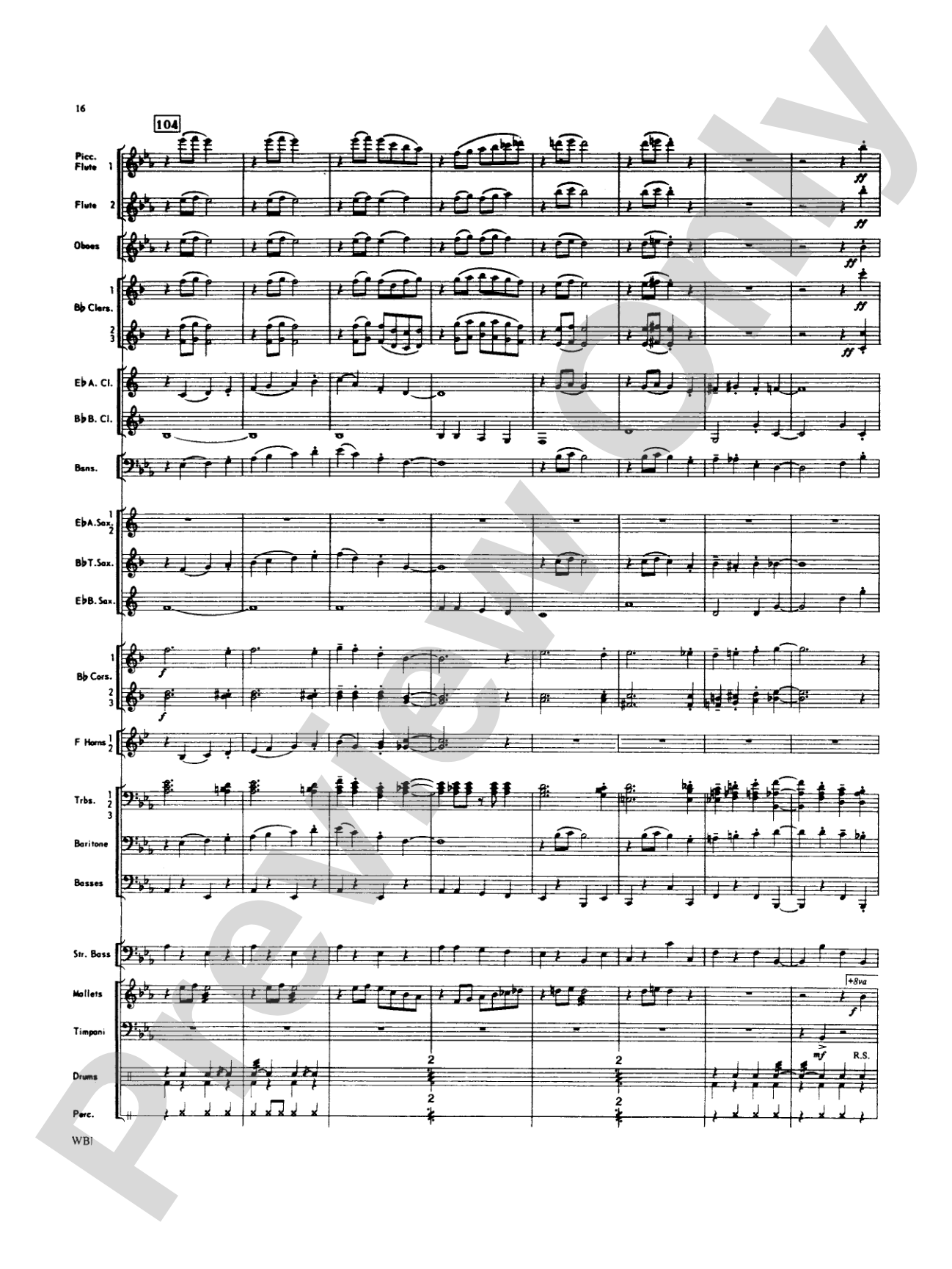 Looney Tunes Overture: Concert Band Conductor Score & Parts