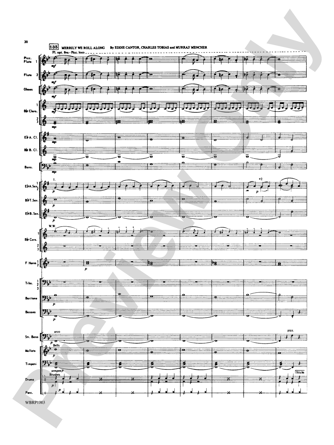 Looney Tunes Overture: Concert Band Conductor Score & Parts