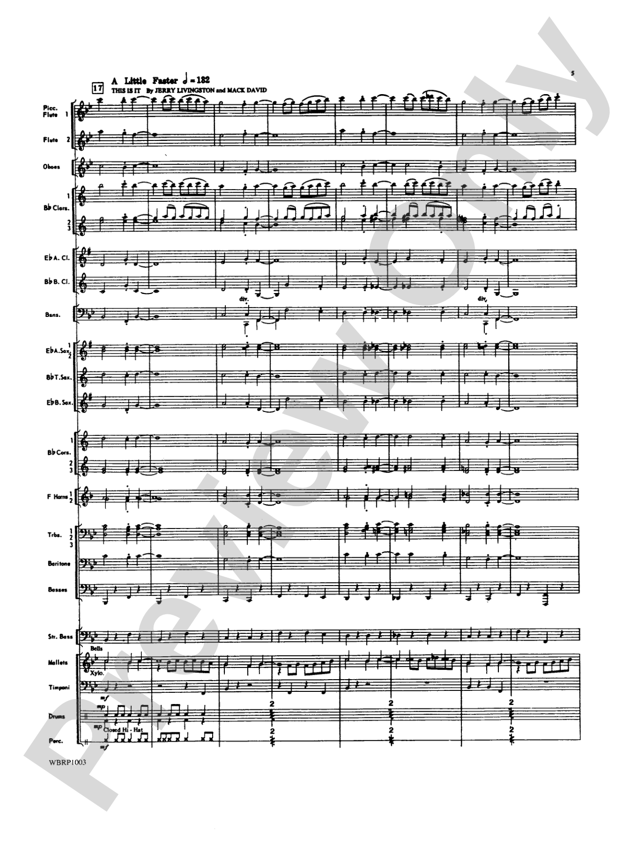 Looney Tunes Overture: Concert Band Conductor Score & Parts