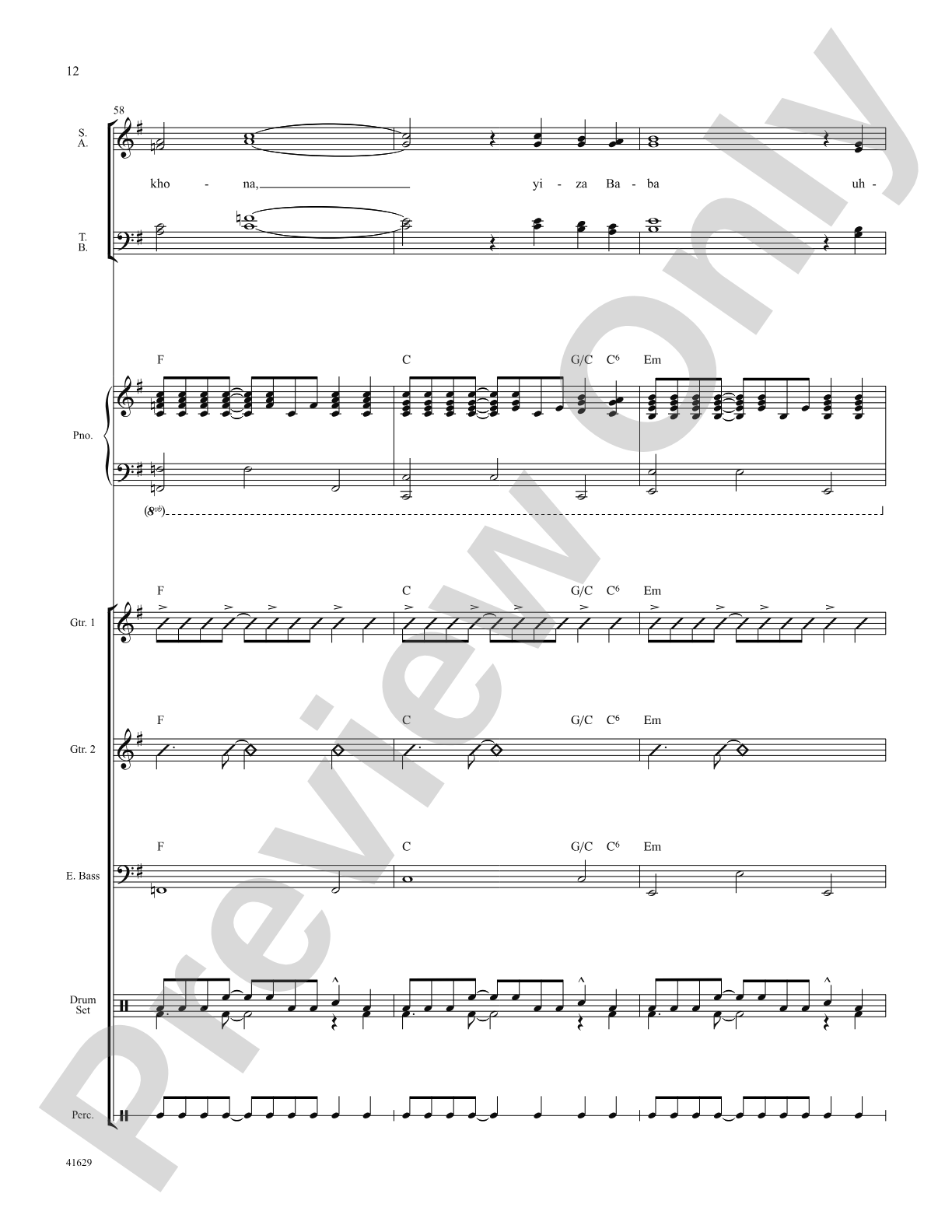 Song of Peace: Score: Choral SoundPax
