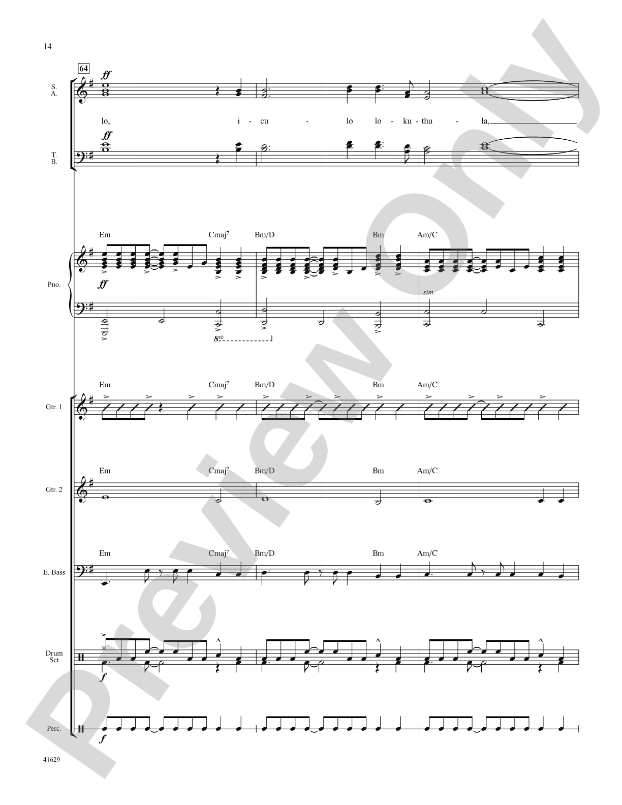 Song of Peace: Score: Choral SoundPax
