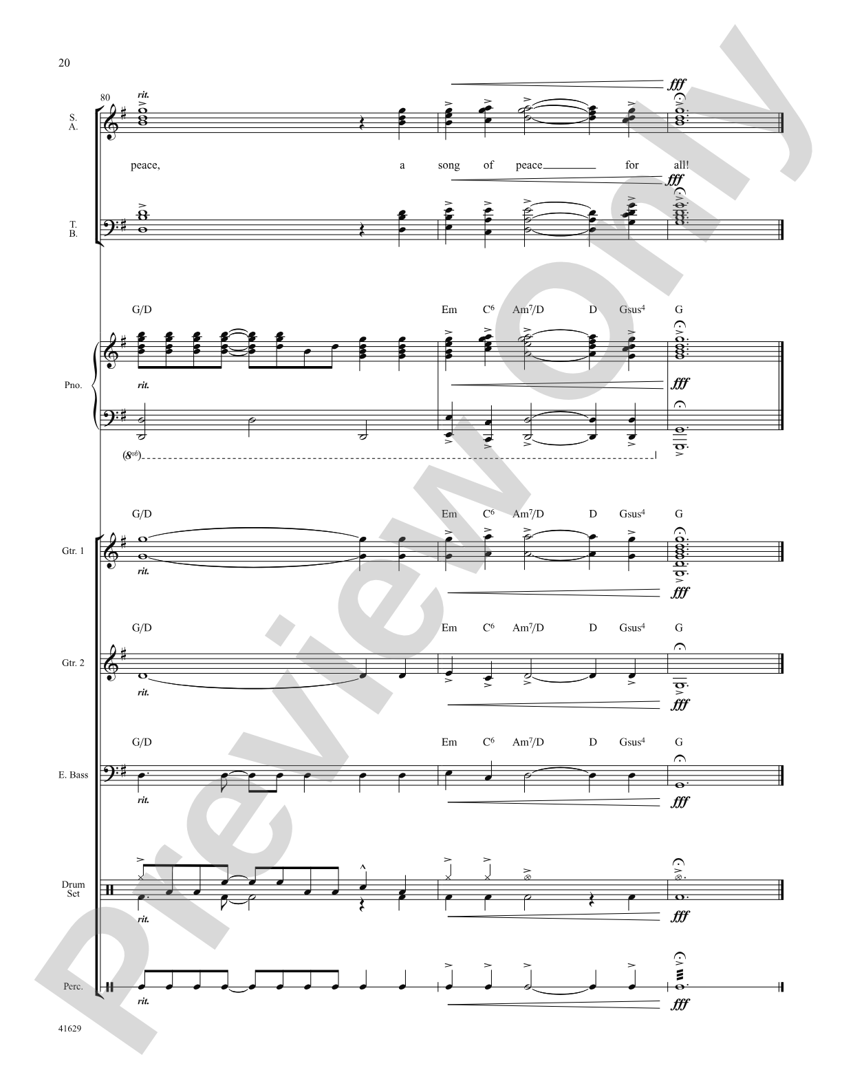 Song of Peace: Score: Choral SoundPax