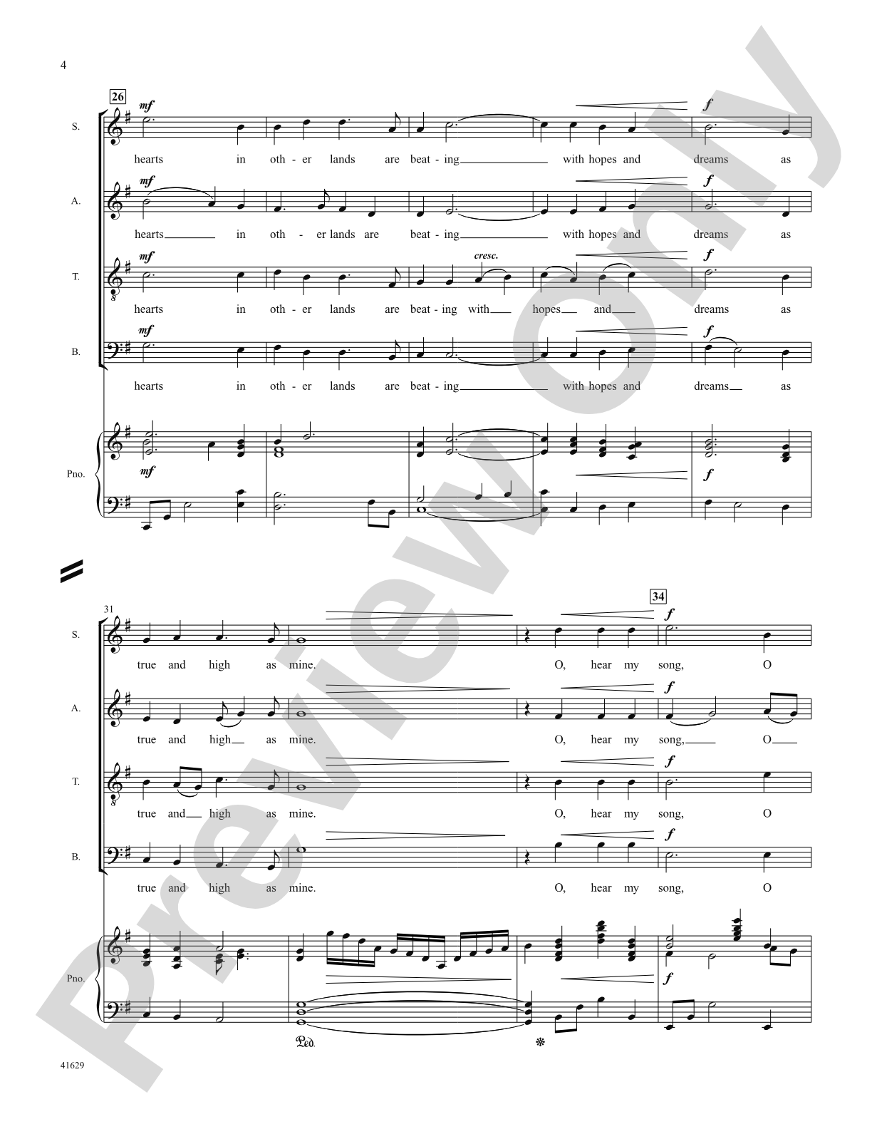 Song of Peace: Score: Choral SoundPax