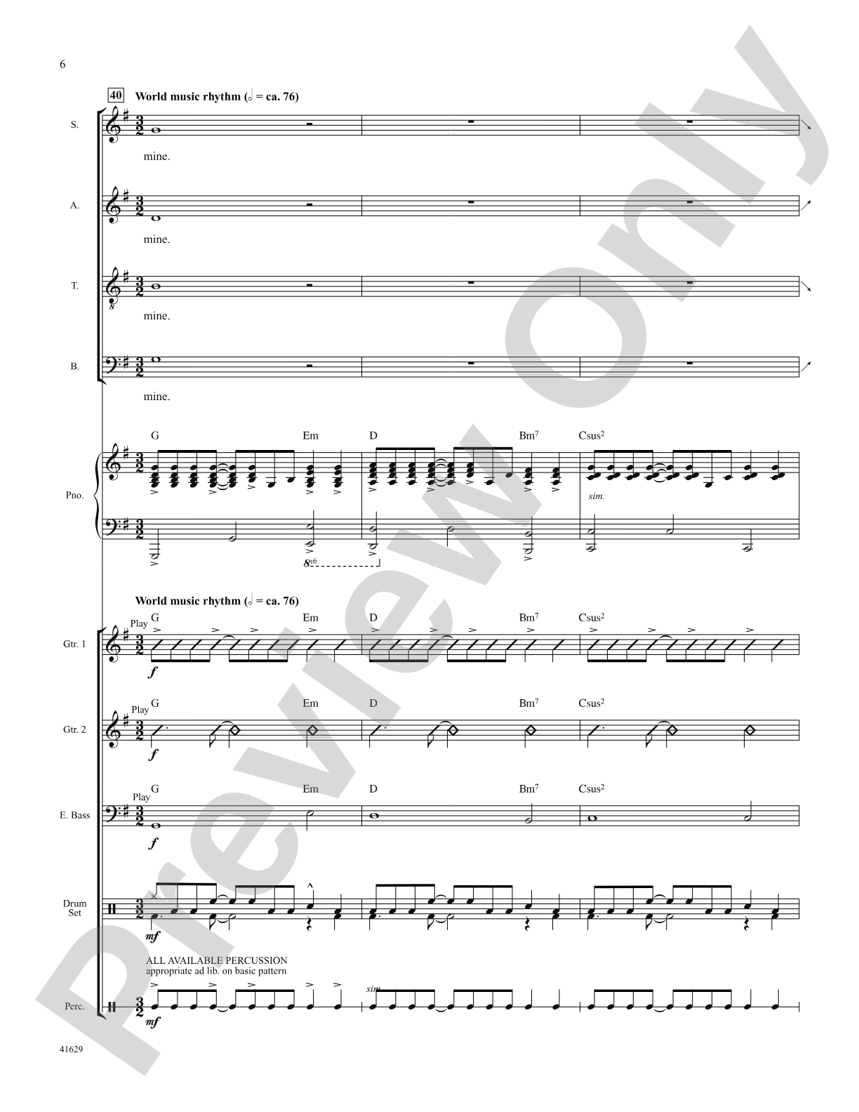 Song of Peace: Score: Choral SoundPax