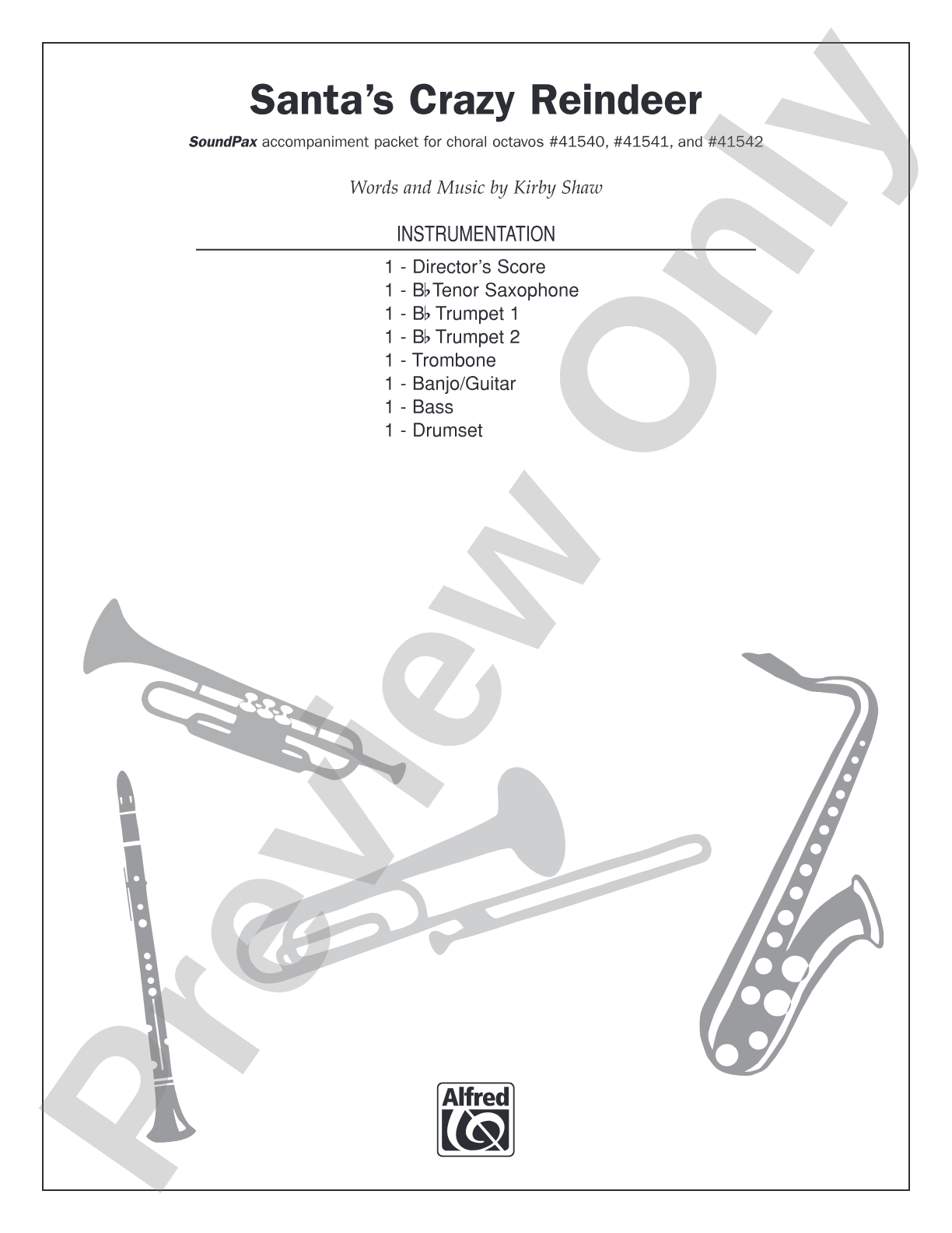 Santa's Crazy Reindeer: Score: Choral SoundPax