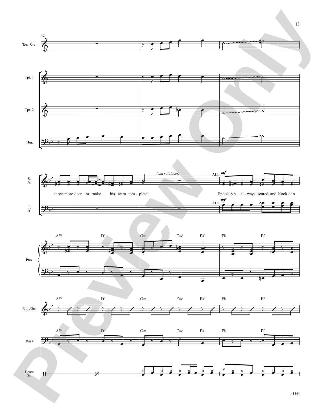 Santa's Crazy Reindeer: Score: Choral SoundPax