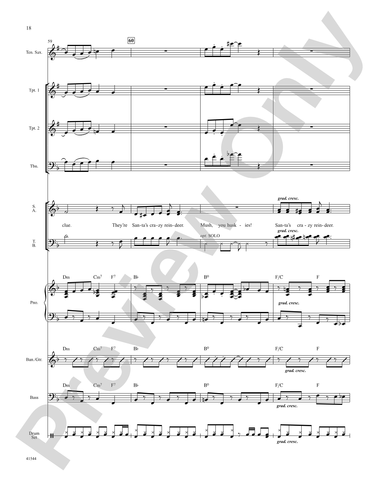 Santa's Crazy Reindeer: Score: Choral SoundPax
