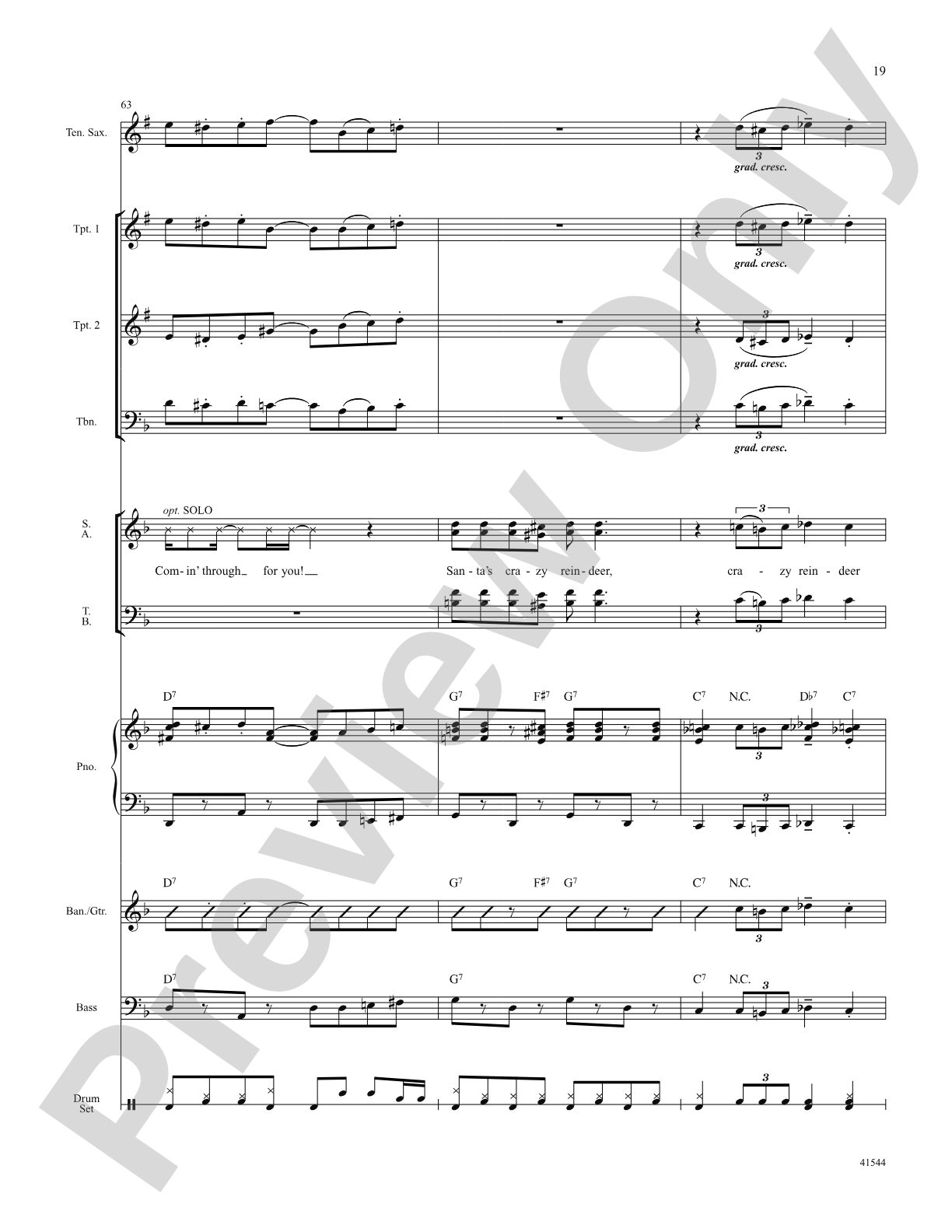 Santa's Crazy Reindeer: Score: Choral SoundPax