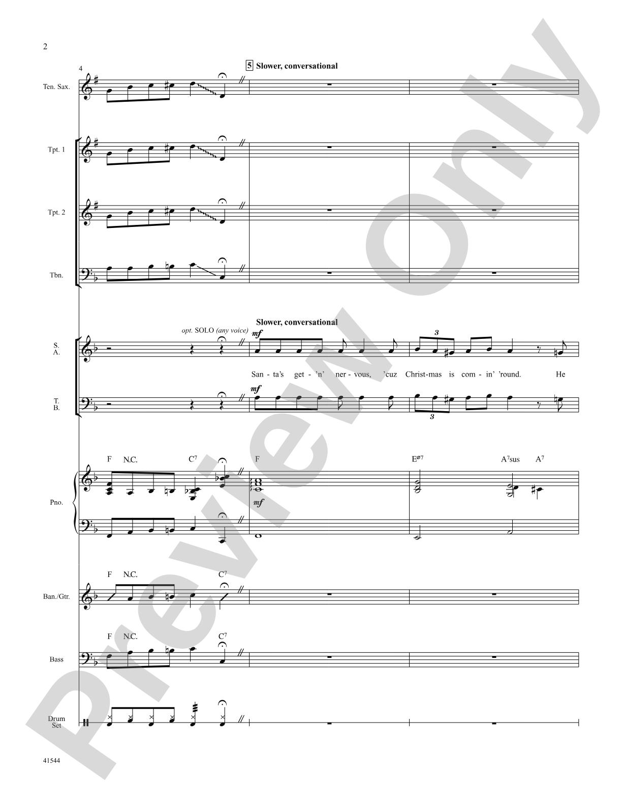 Santa's Crazy Reindeer: Score: Choral SoundPax