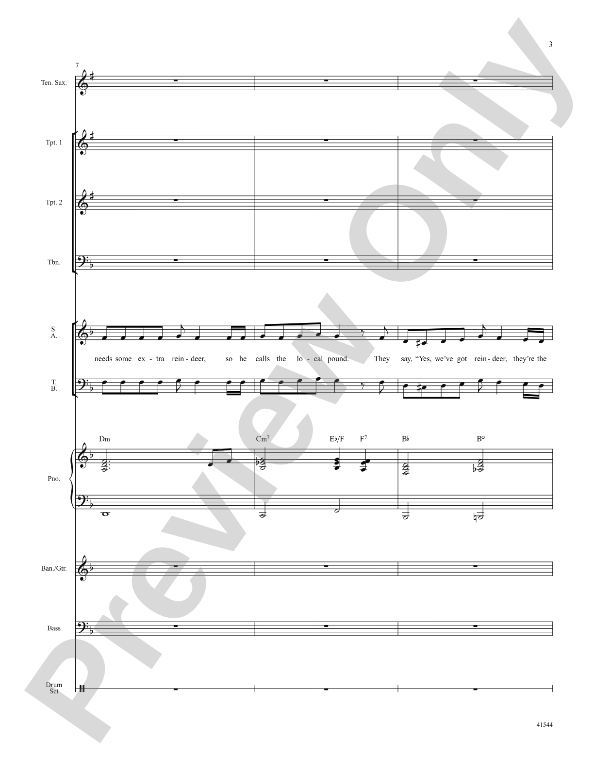 Santa's Crazy Reindeer: Score: Choral SoundPax
