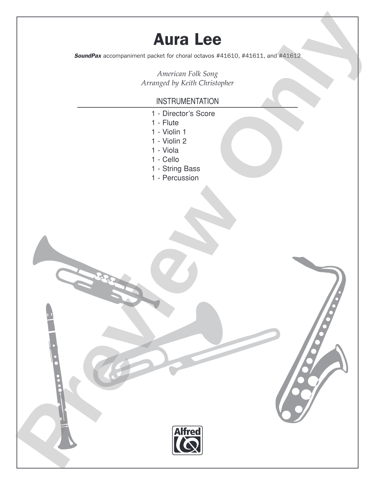 Aura Lee: Score: Choral SoundPax