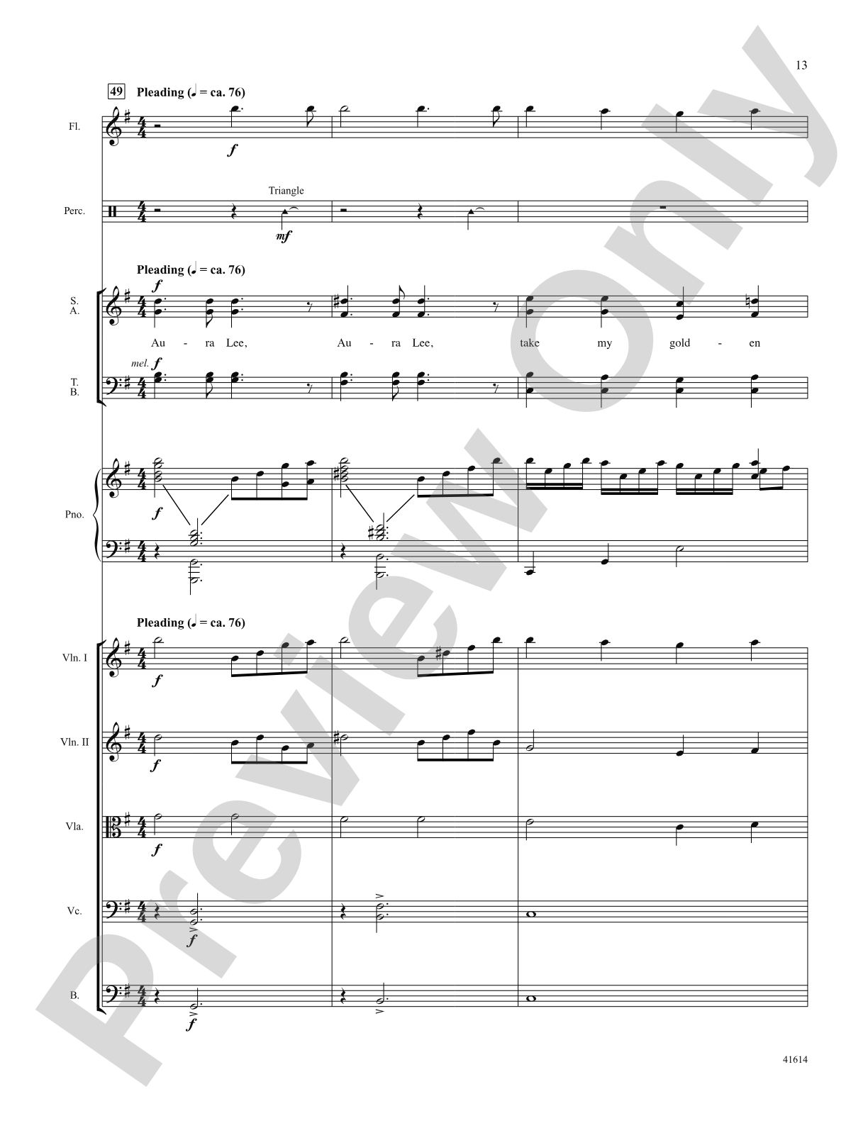 Aura Lee: Score: Choral SoundPax
