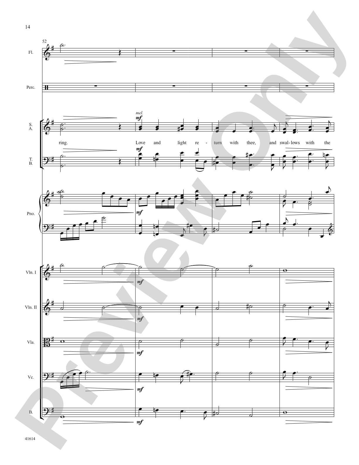 Aura Lee: Score: Choral SoundPax