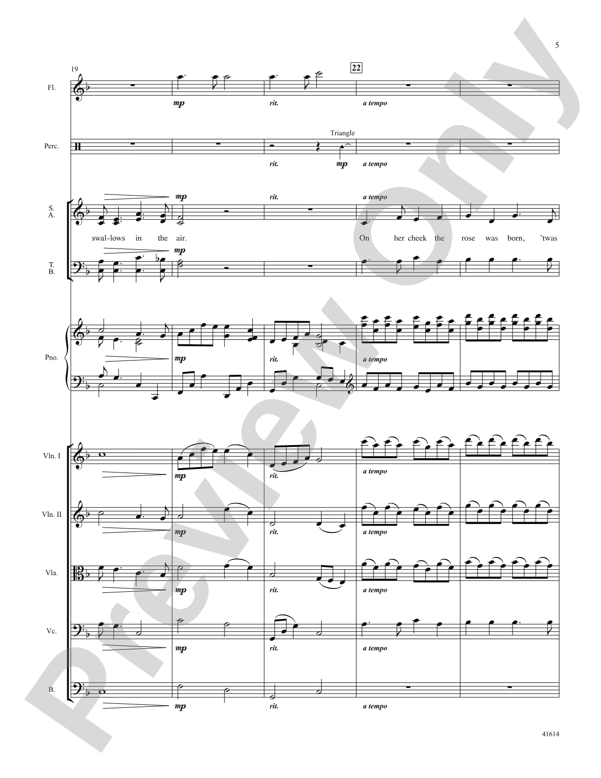Aura Lee: Score: Choral SoundPax