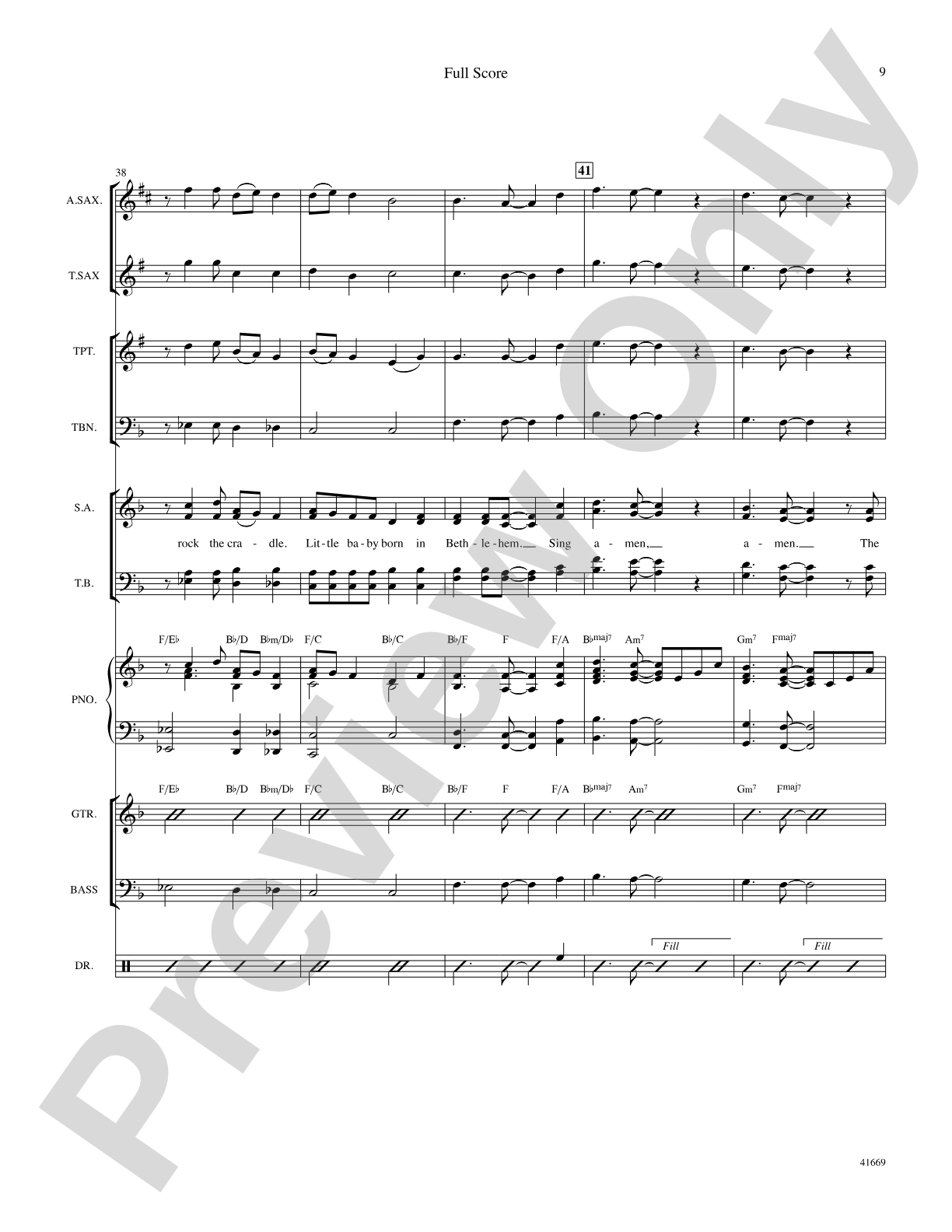 The Little Cradle Rocked: Score: Choral SoundPax